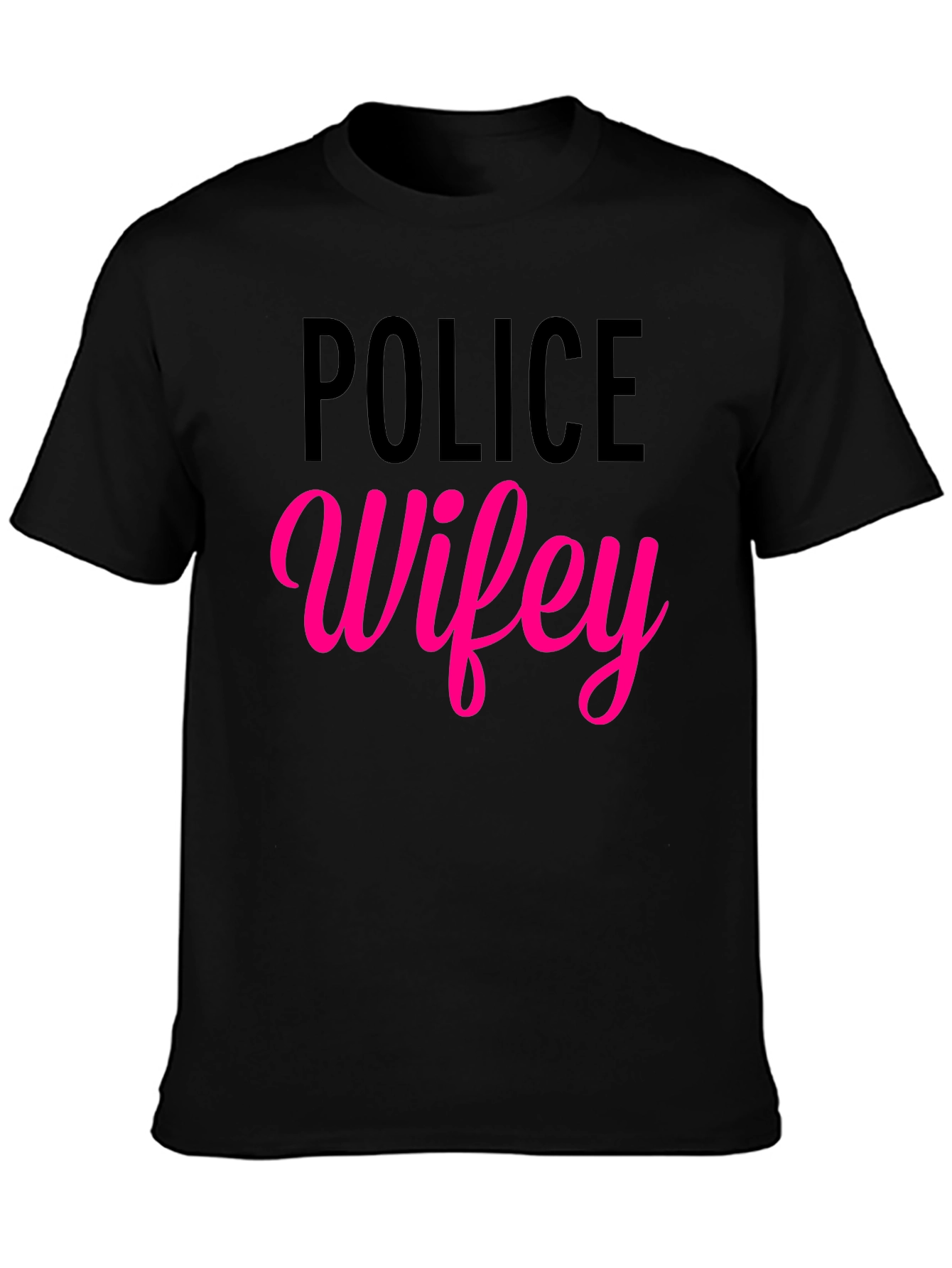 Police Wifey Graphic Tee - Black