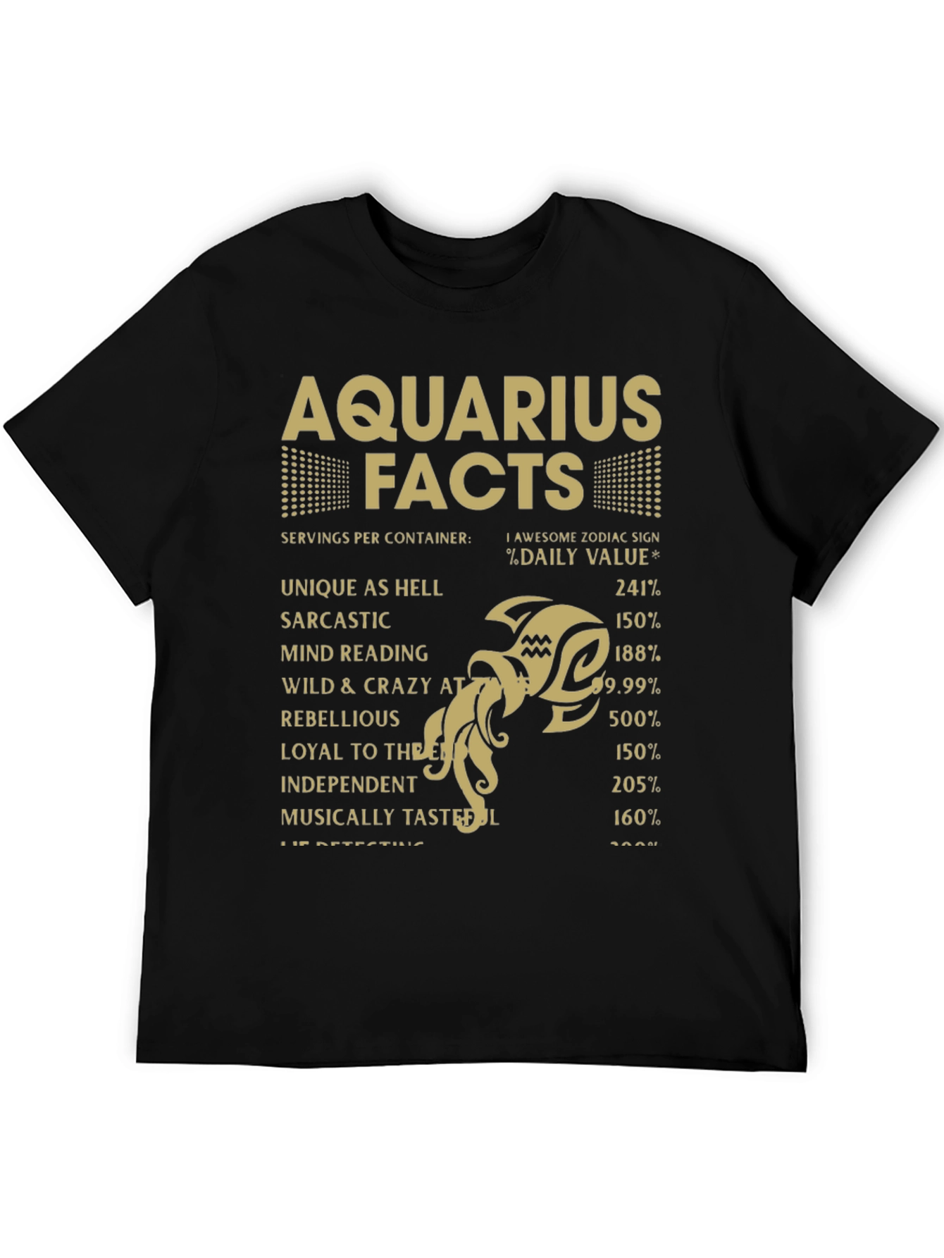 Aquarius Facts Zodiac Graphic T-Shirt