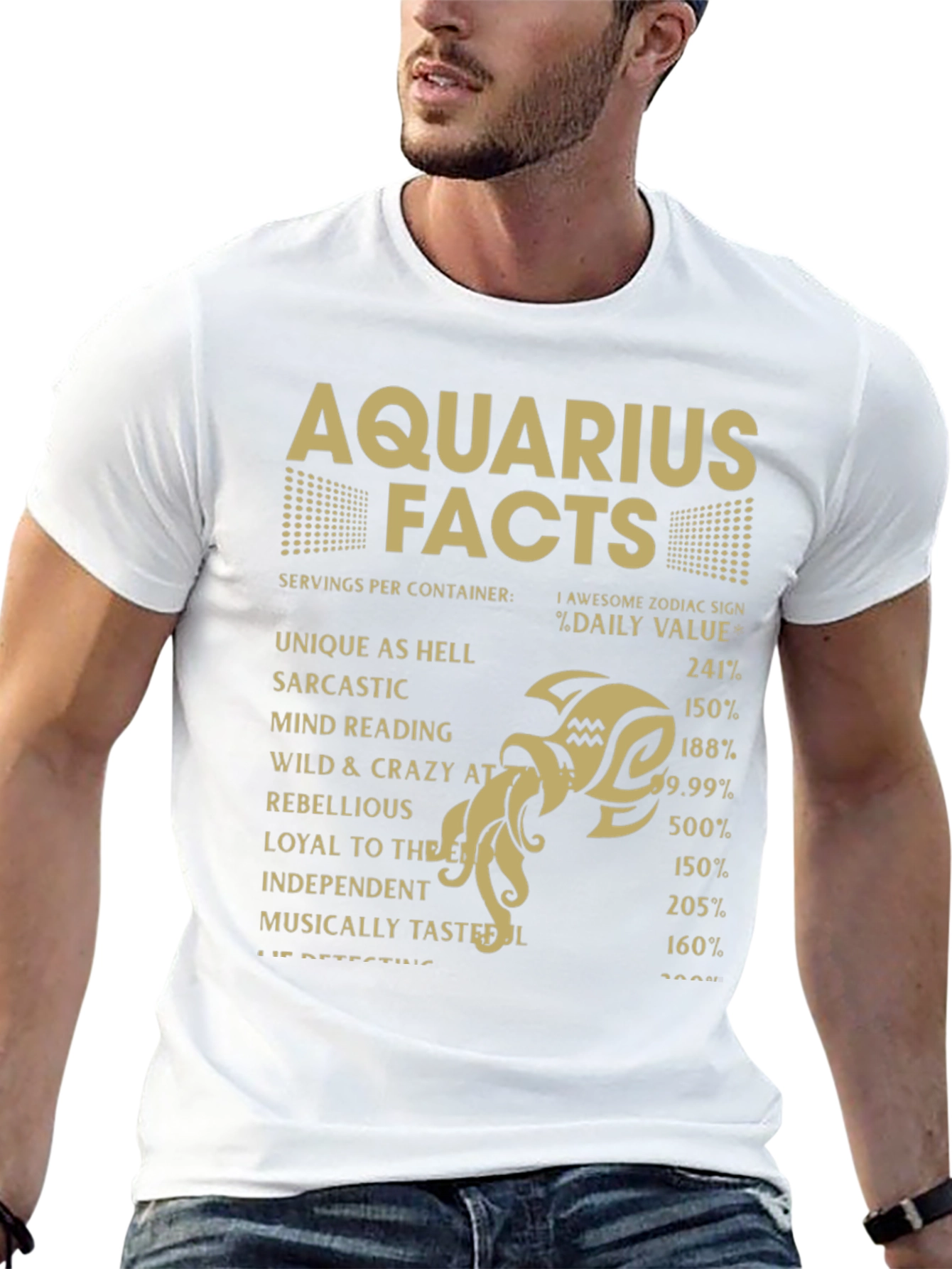 Aquarius Facts Zodiac Graphic T-Shirt