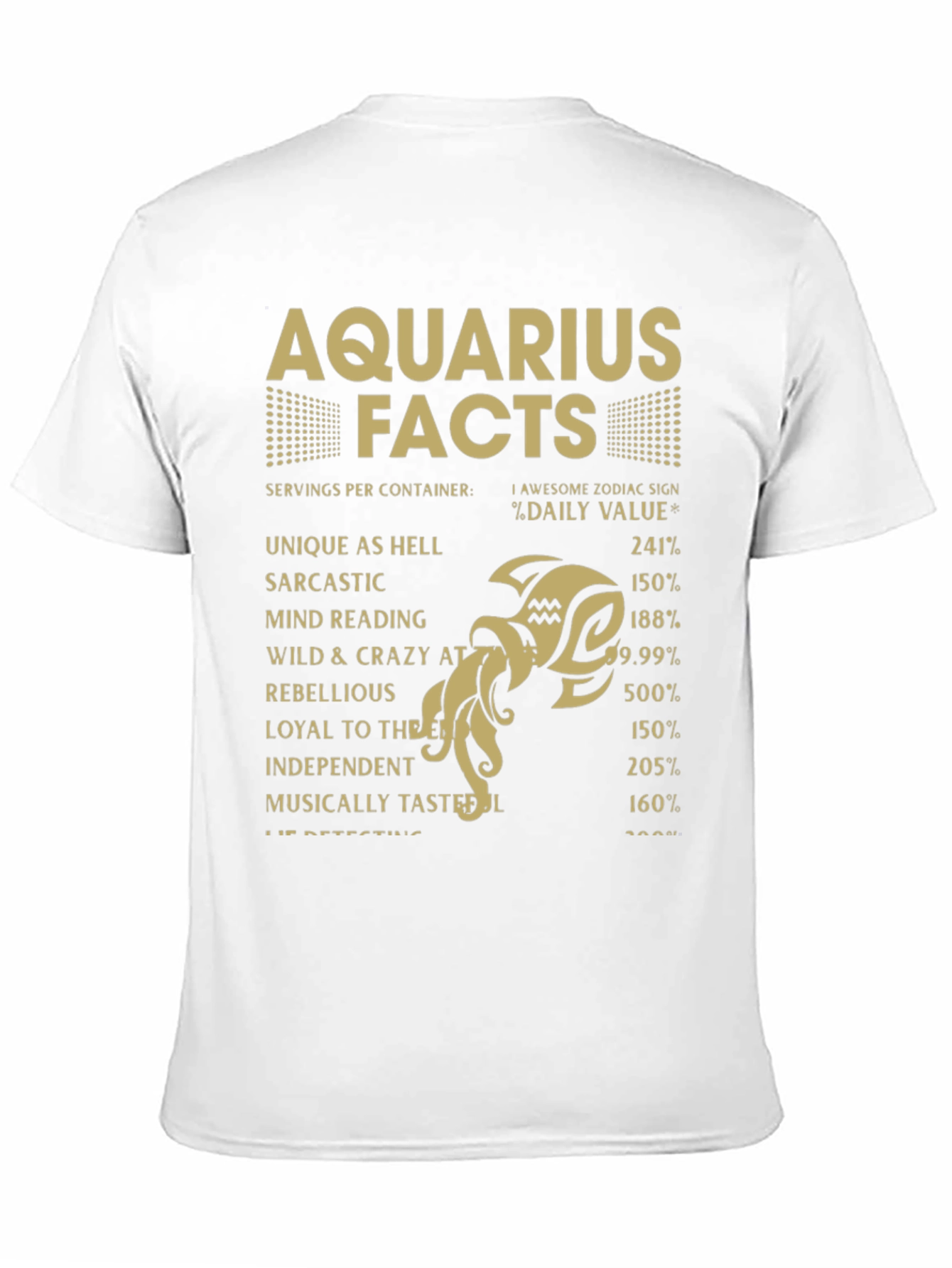 Aquarius Facts Zodiac Graphic T-Shirt