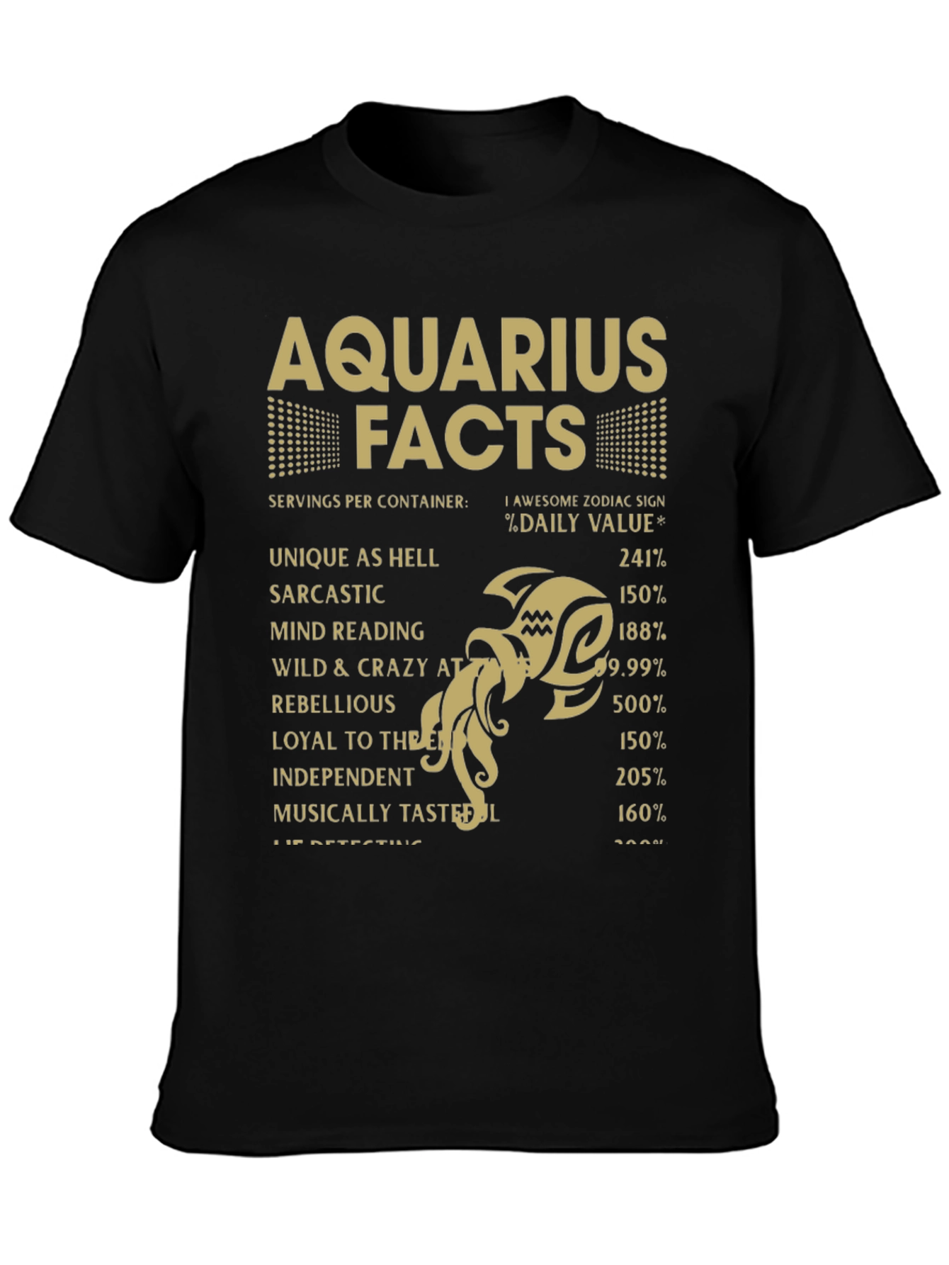 Aquarius Facts Zodiac Graphic T-Shirt