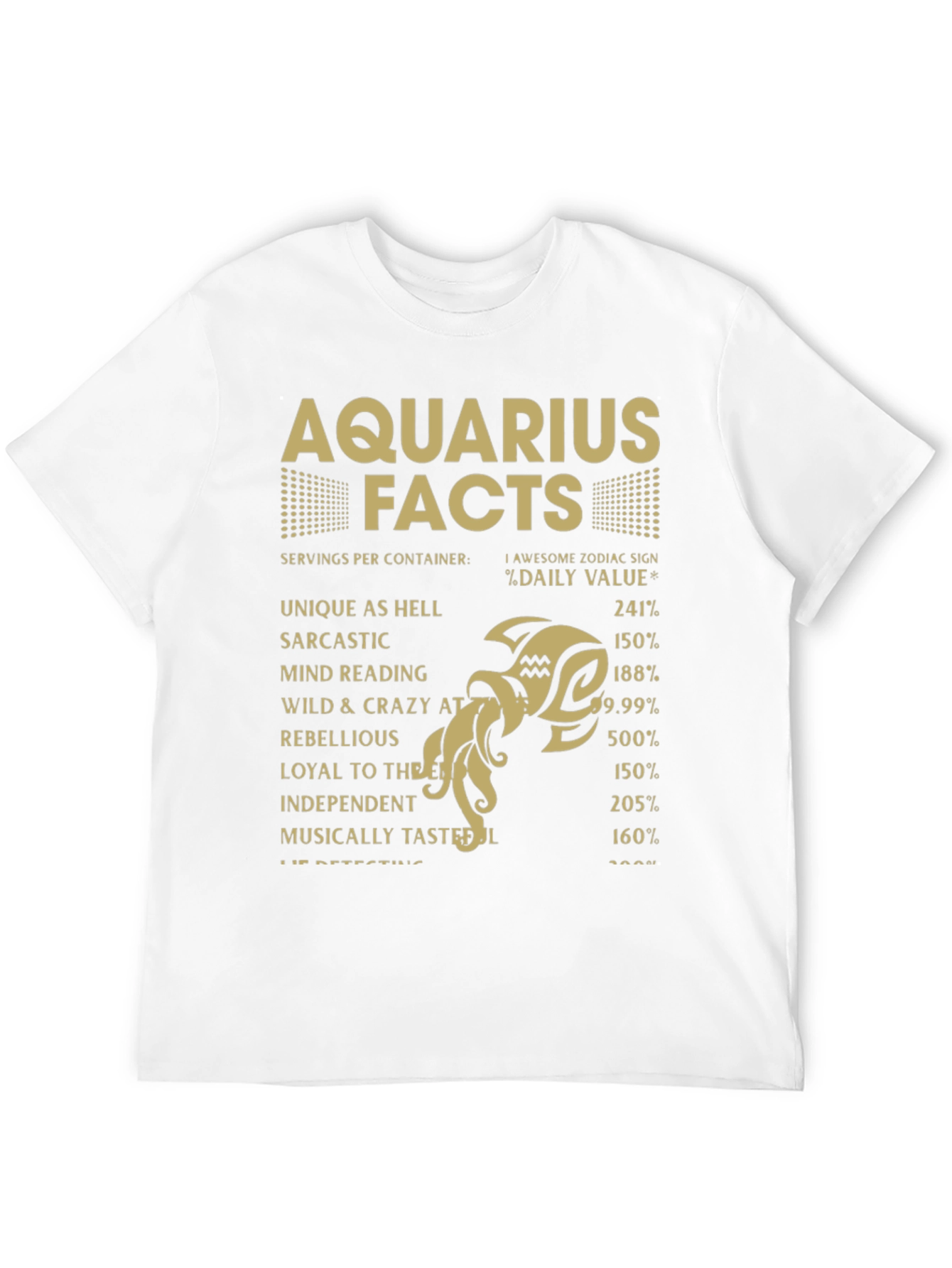 Aquarius Facts Zodiac Graphic T-Shirt