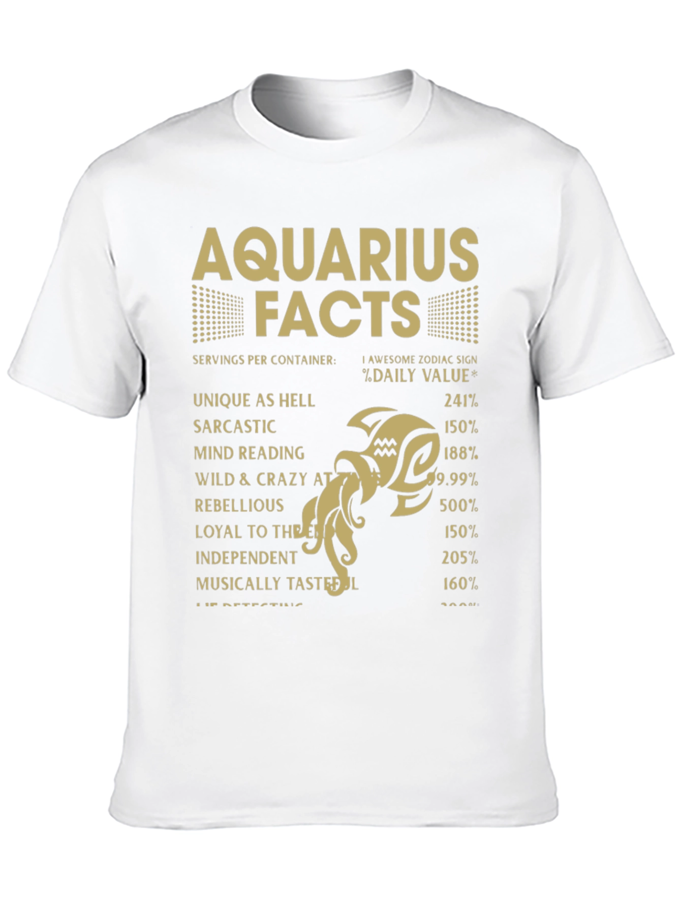 Aquarius Facts Zodiac Graphic T-Shirt