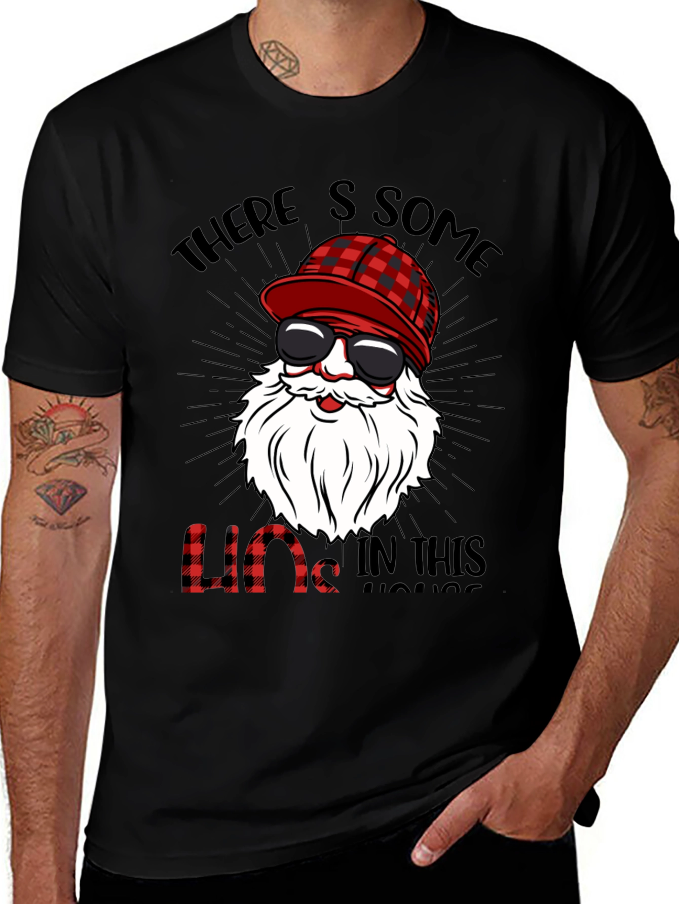 Funny Lumberjack Santa T-Shirt - Holiday Humor