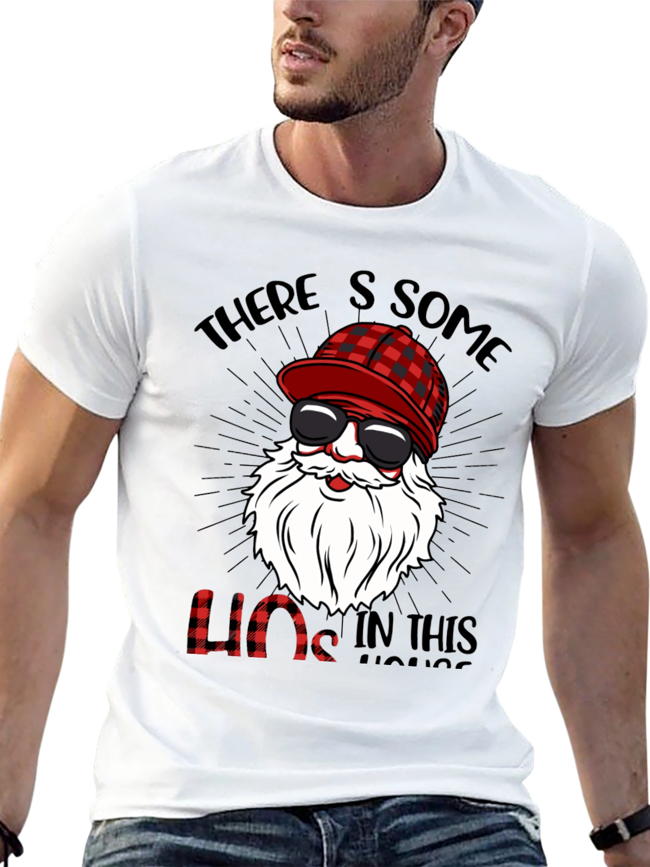 Funny Lumberjack Santa T-Shirt - Holiday Humor