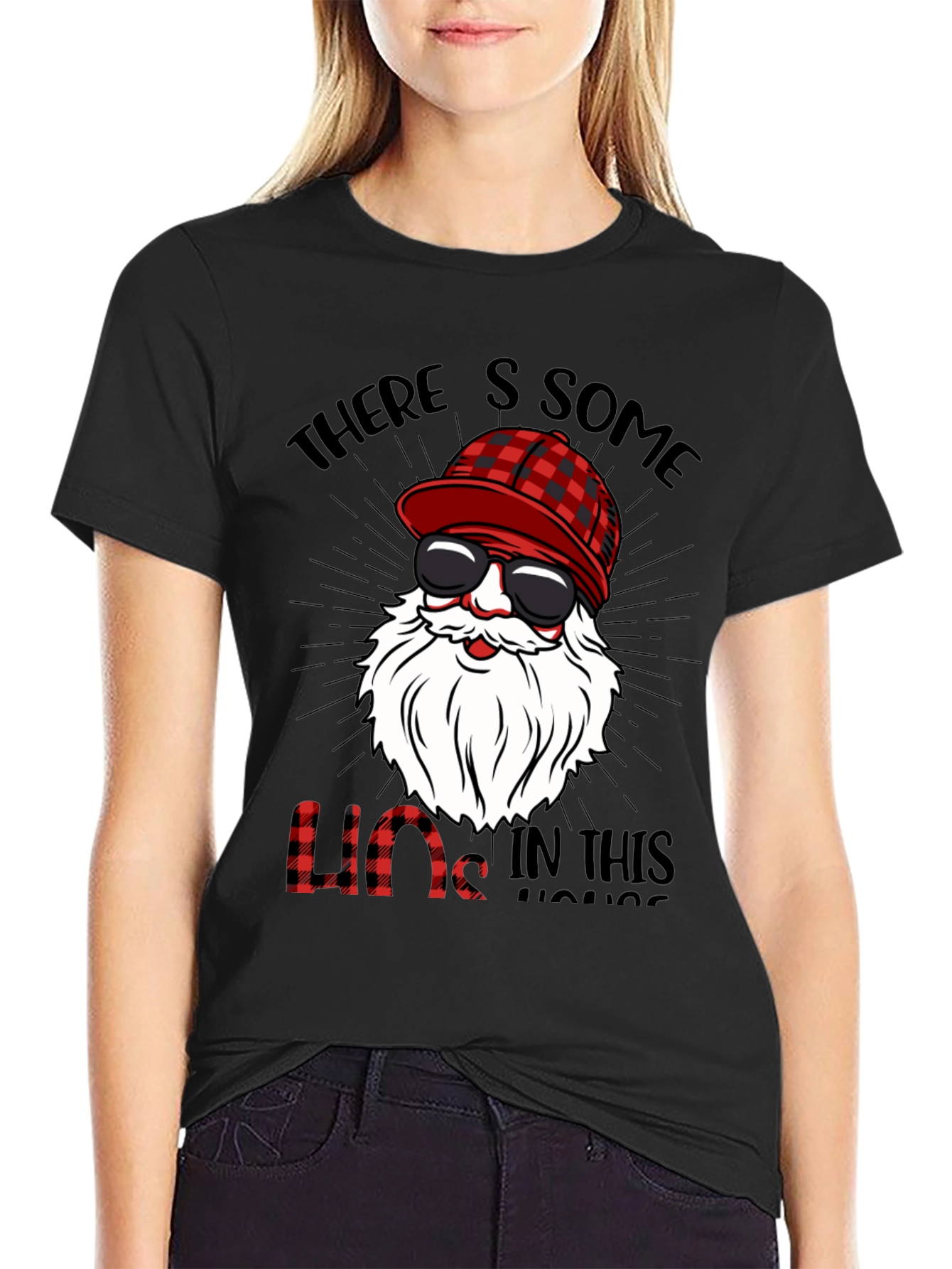 Funny Lumberjack Santa T-Shirt - Holiday Humor