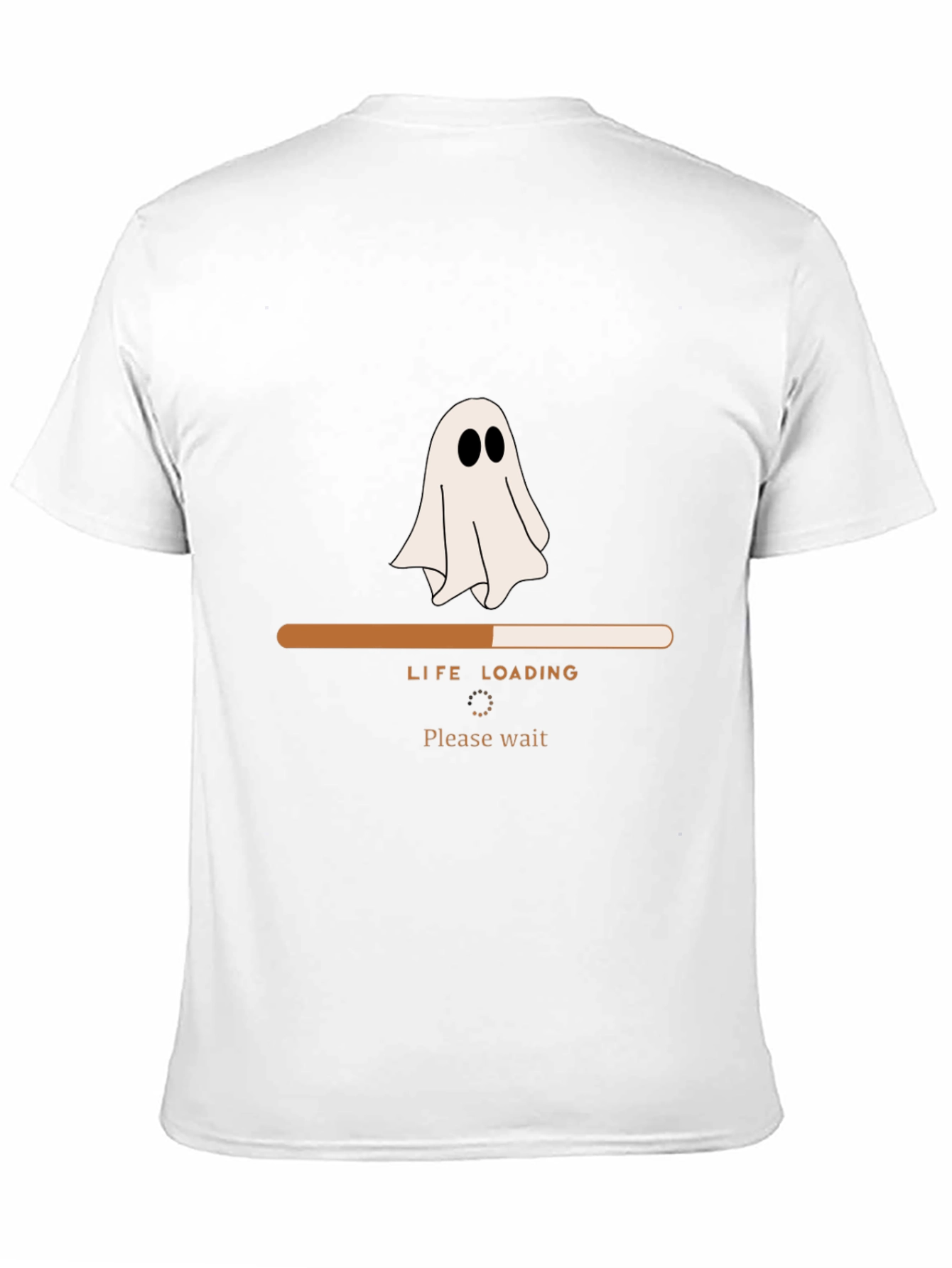 Life Loading Ghost T-Shirt - Funny Halloween Tee