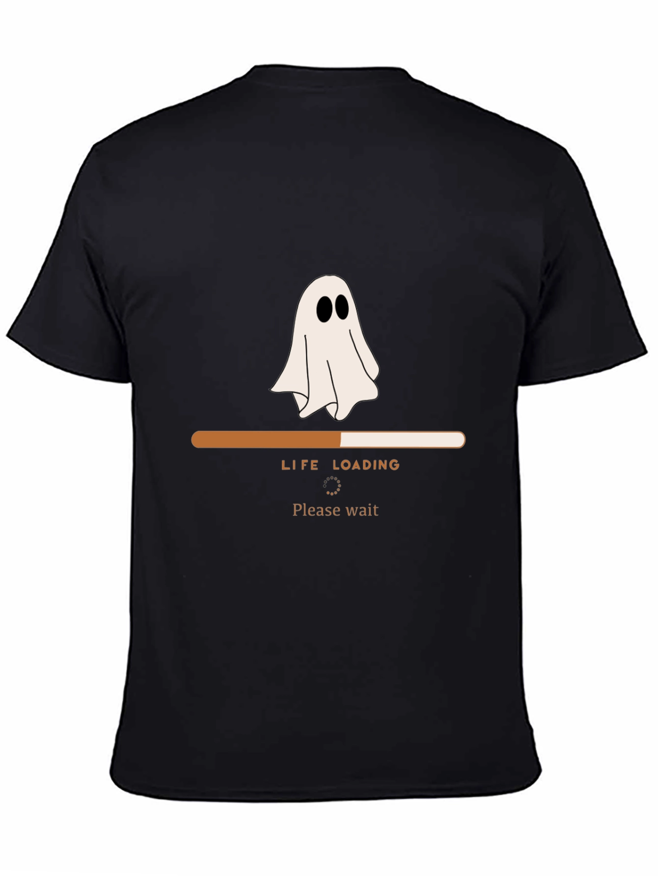 Life Loading Ghost T-Shirt - Funny Halloween Tee