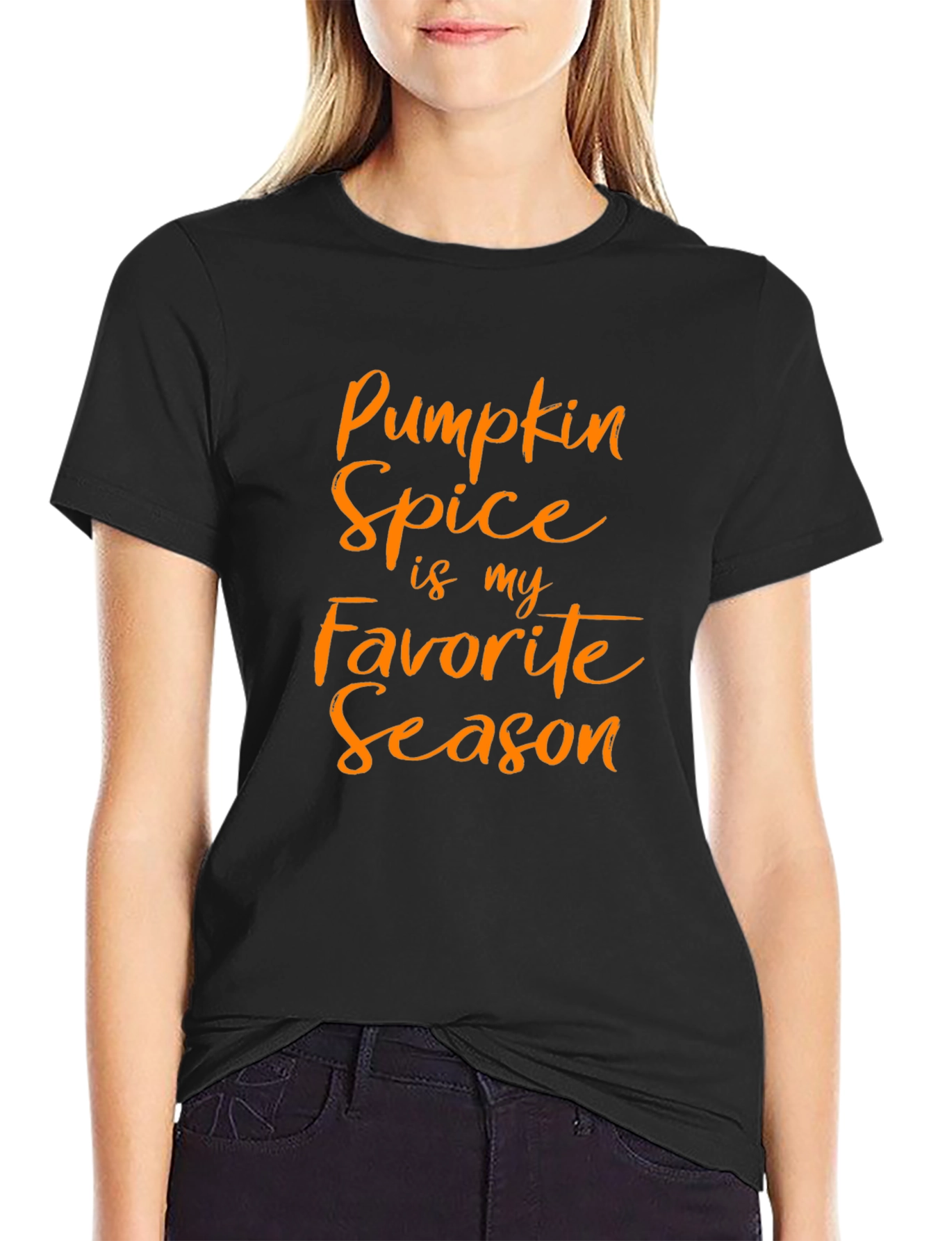 Pumpkin Spice Season Tee - Black Graphic T-Shirt