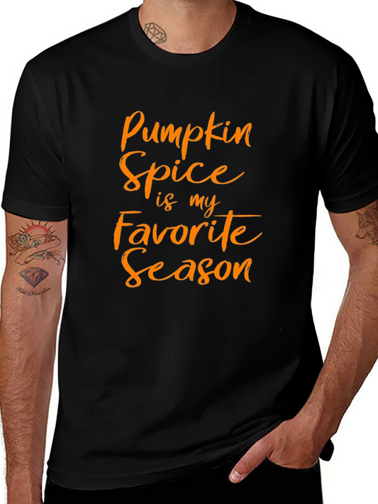 Pumpkin Spice Season Tee - Black Graphic T-Shirt