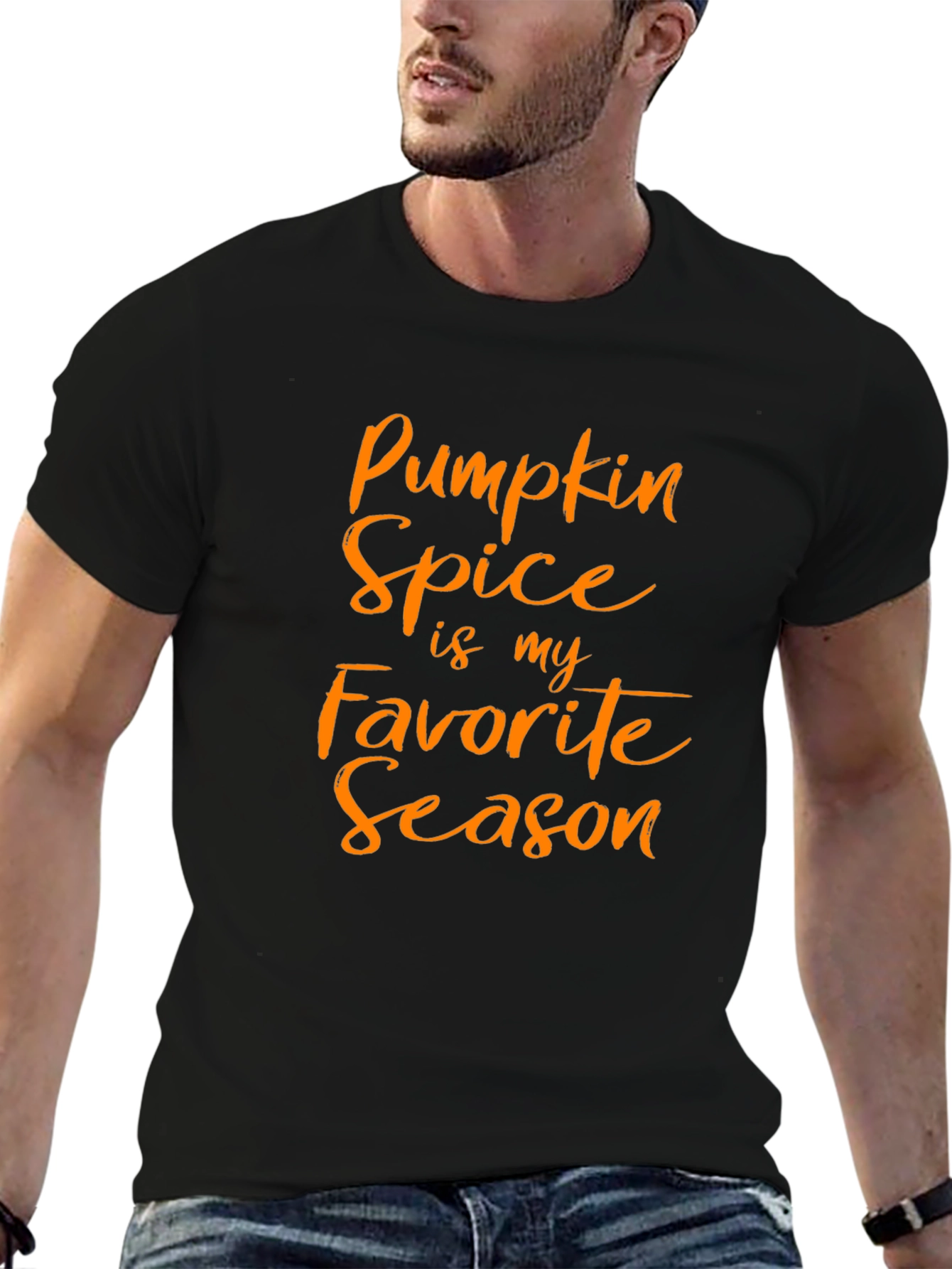 Pumpkin Spice Season Tee - Black Graphic T-Shirt