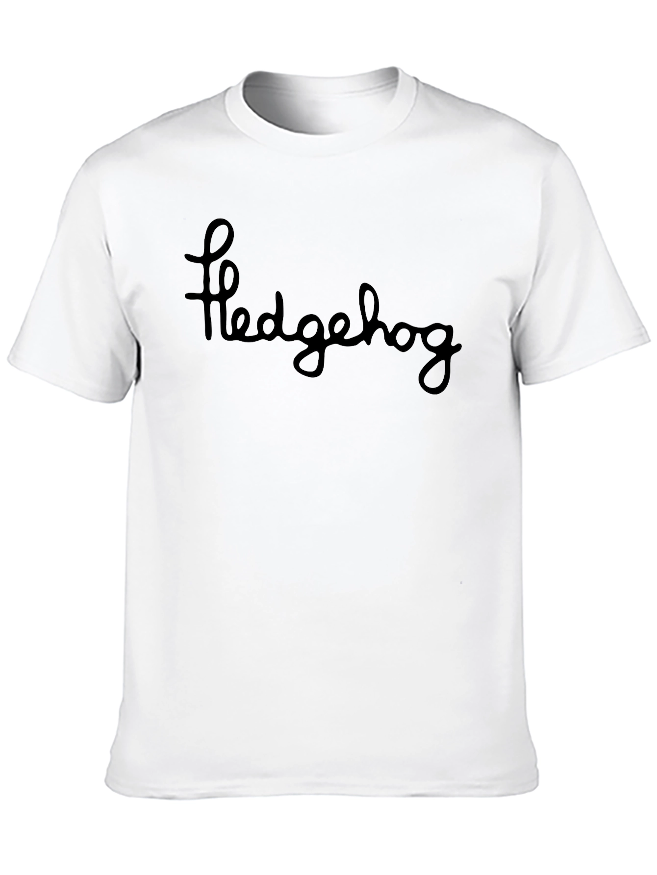 Hedgehog Script Black T-Shirt