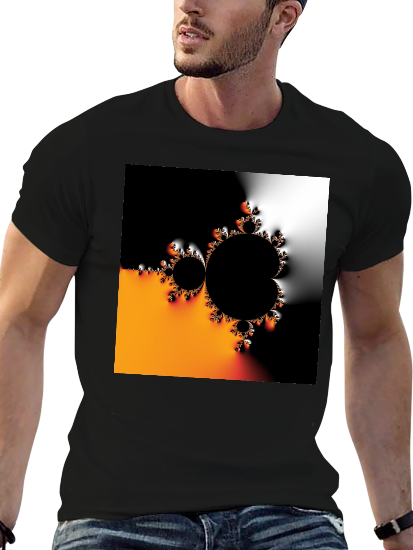 Abstract Design Tee - Black Graphic T-Shirt