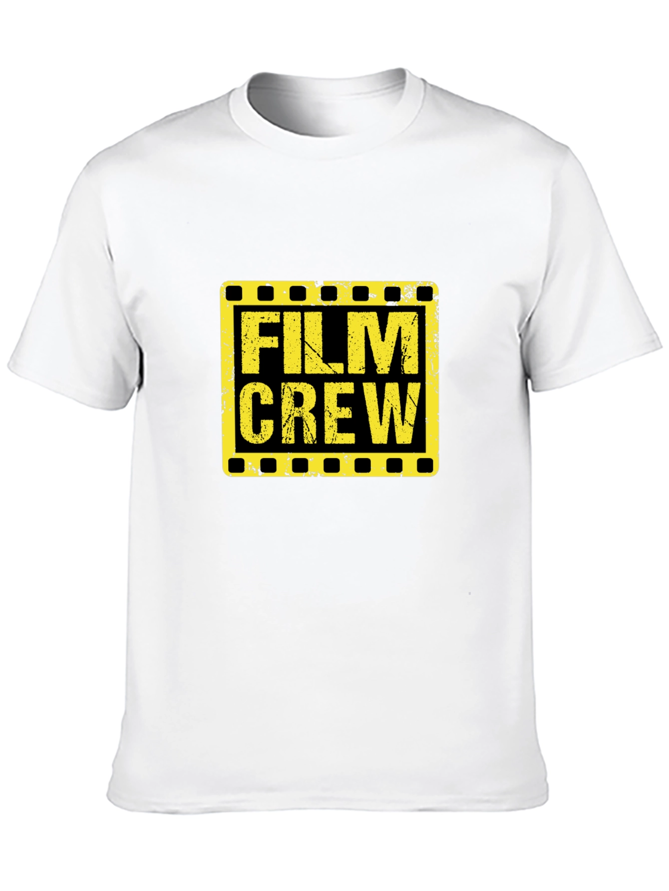 Film Crew Graphic Tee - Black Cotton T-Shirt