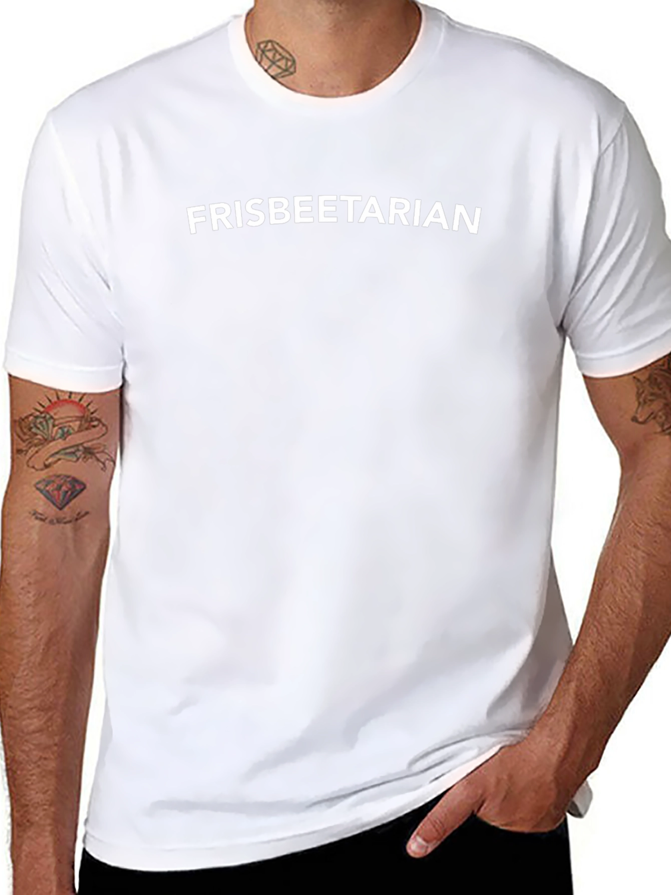 Frisbeetarian Graphic Tee - Unisex Black T-Shirt