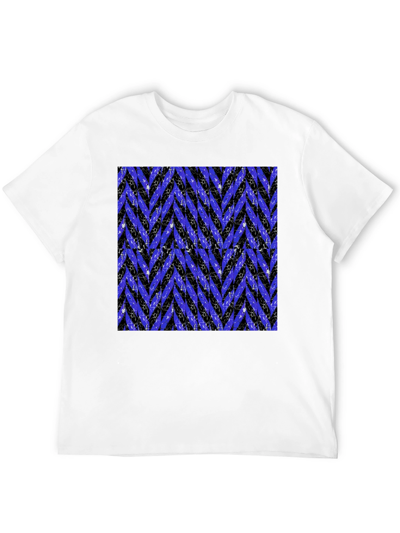 Stylish Black T-Shirt with Zigzag Pattern