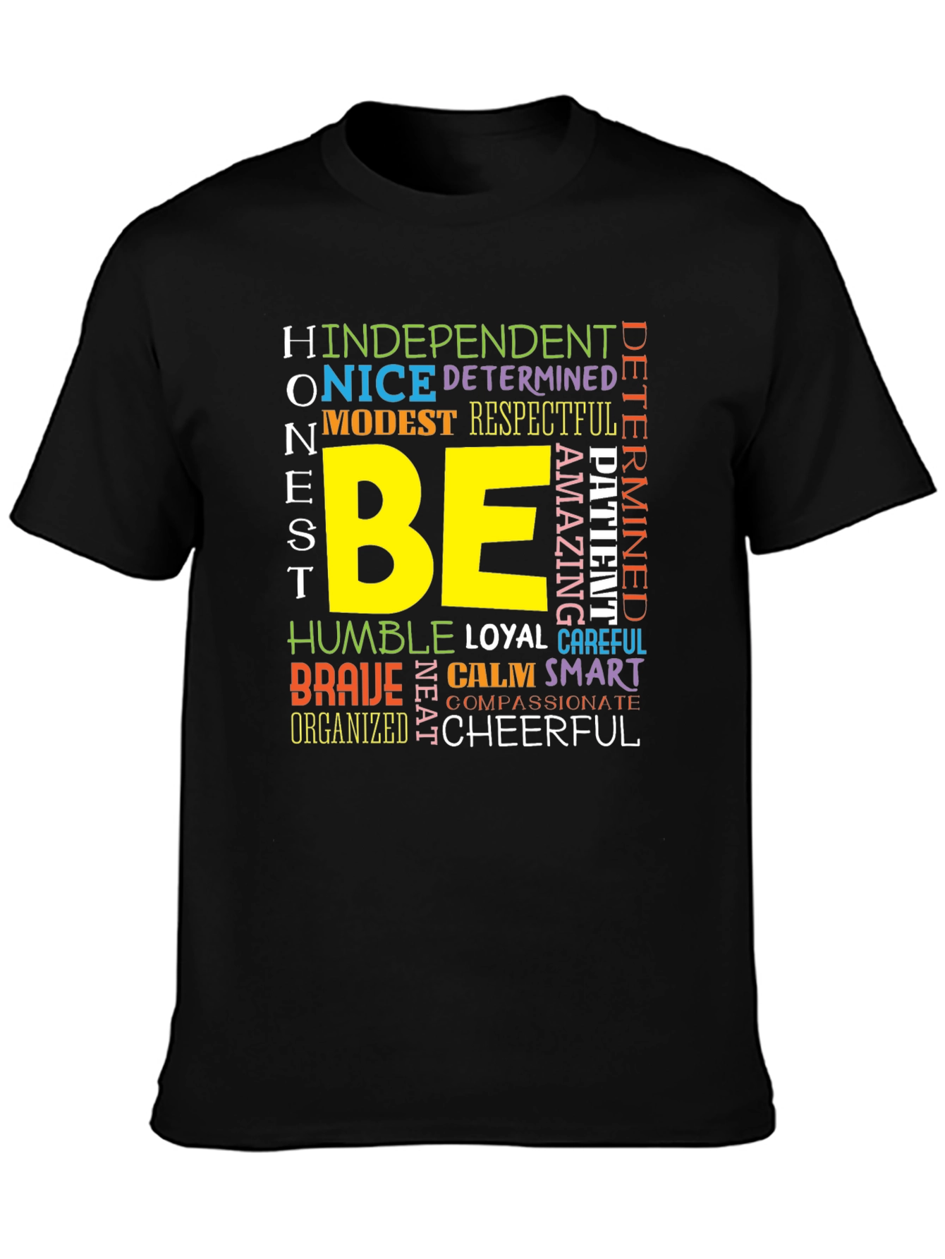 Be Kind T-Shirt: Positive Word Art Graphic Tee