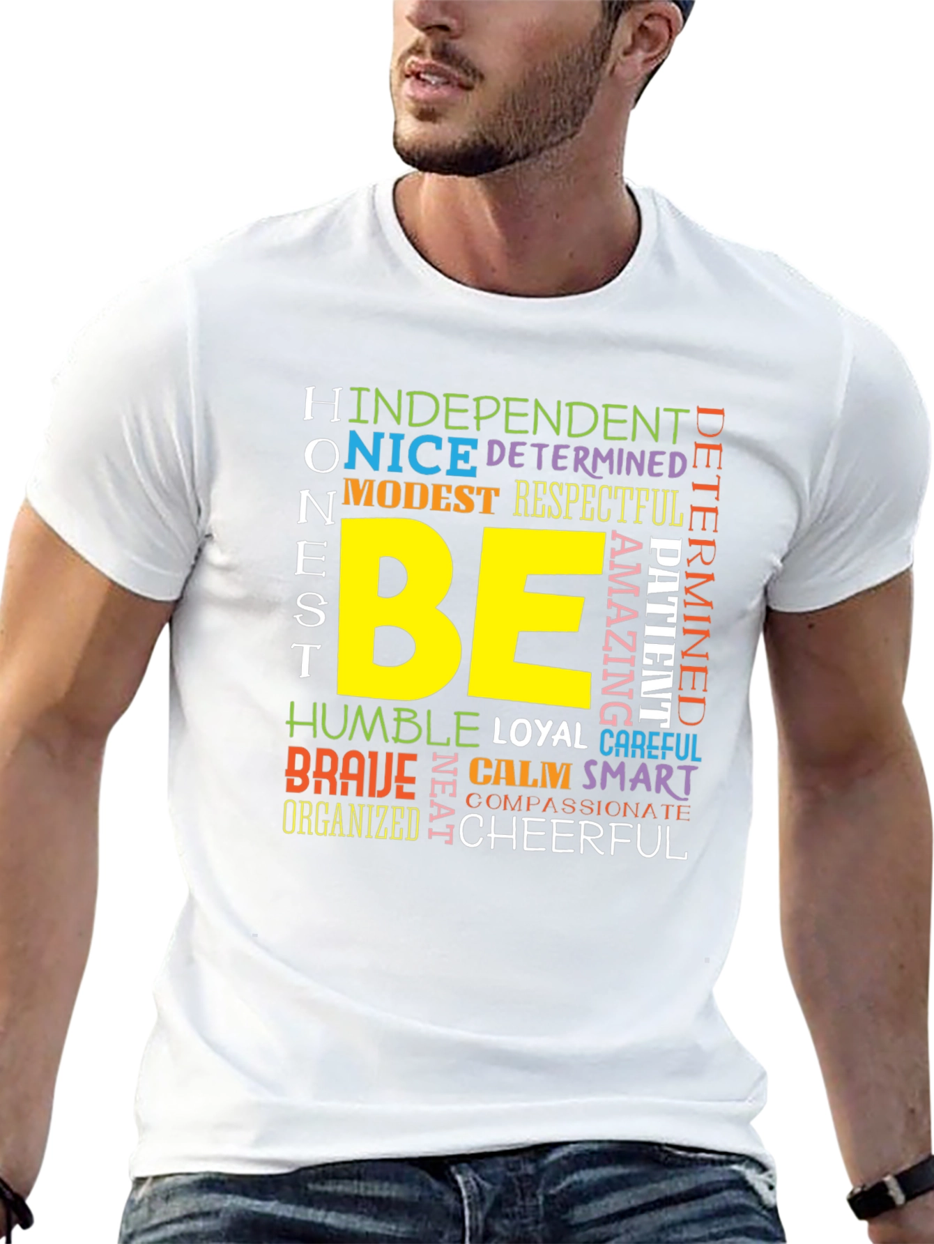 Be Kind T-Shirt: Positive Word Art Graphic Tee