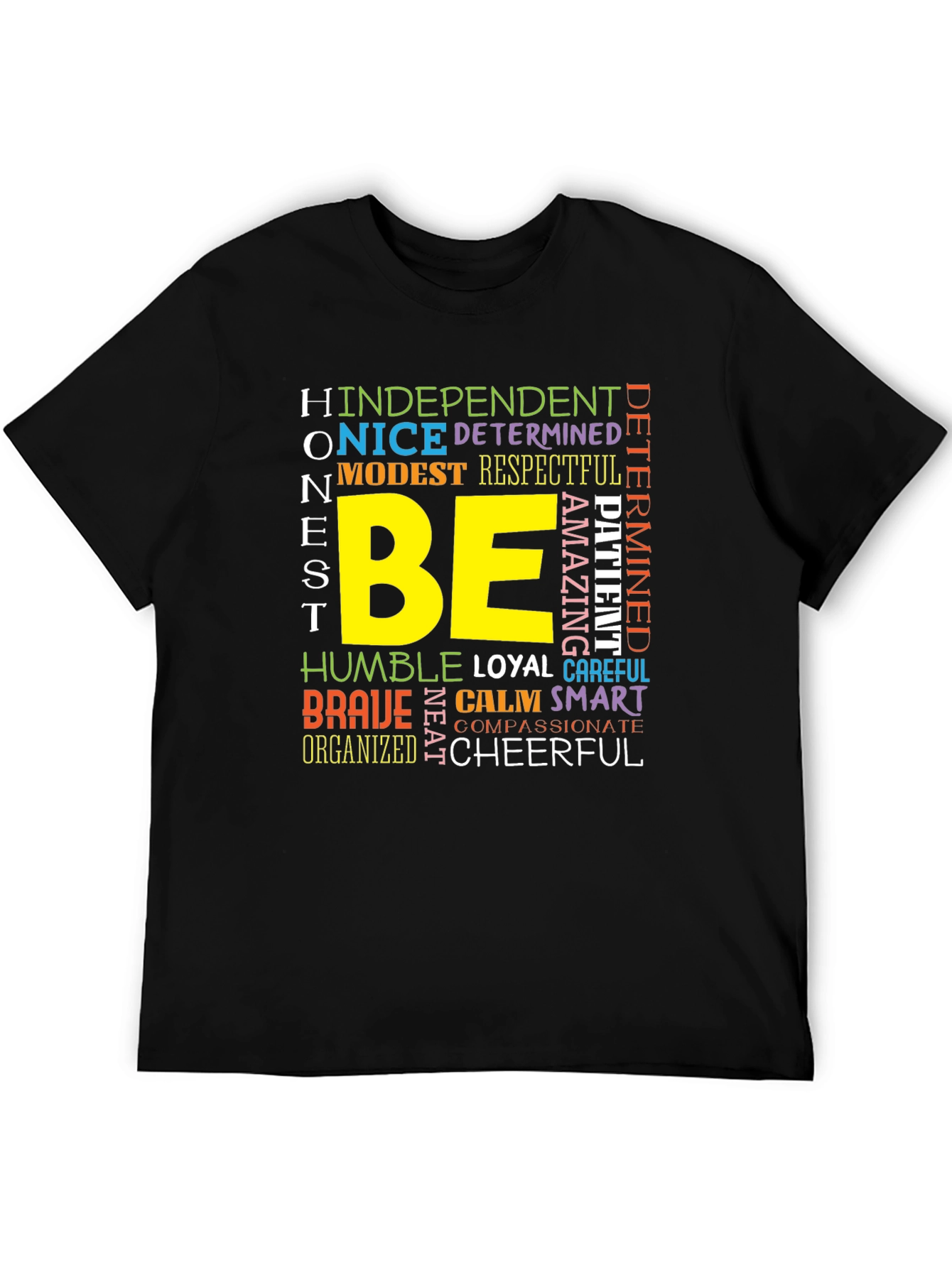 Be Kind T-Shirt: Positive Word Art Graphic Tee