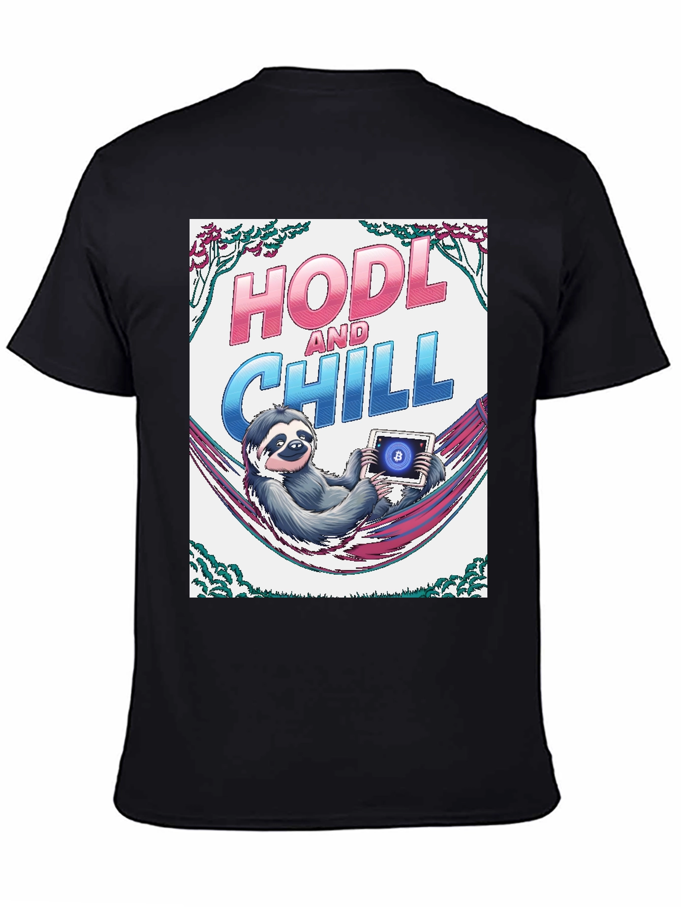 HODL and Chill Sloth Bitcoin Crypto T-Shirt