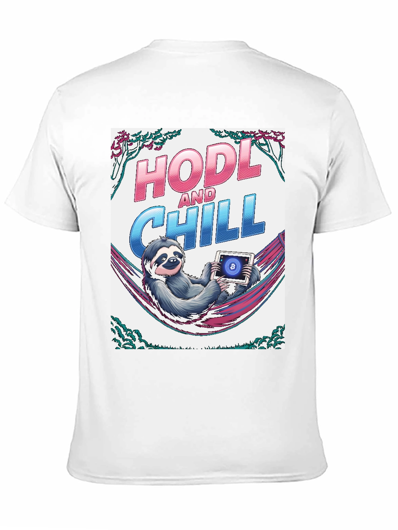 HODL and Chill Sloth Bitcoin Crypto T-Shirt