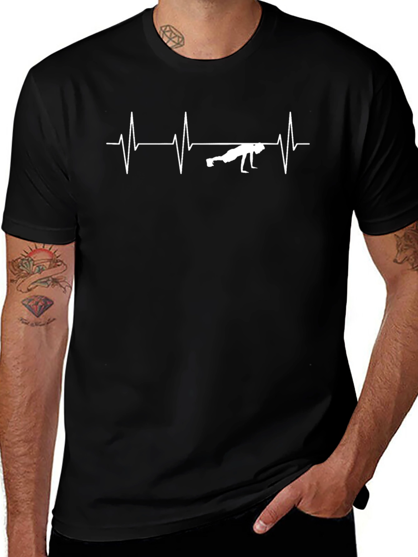 Fitness Heartbeat T-Shirt - Workout Motivation Tee