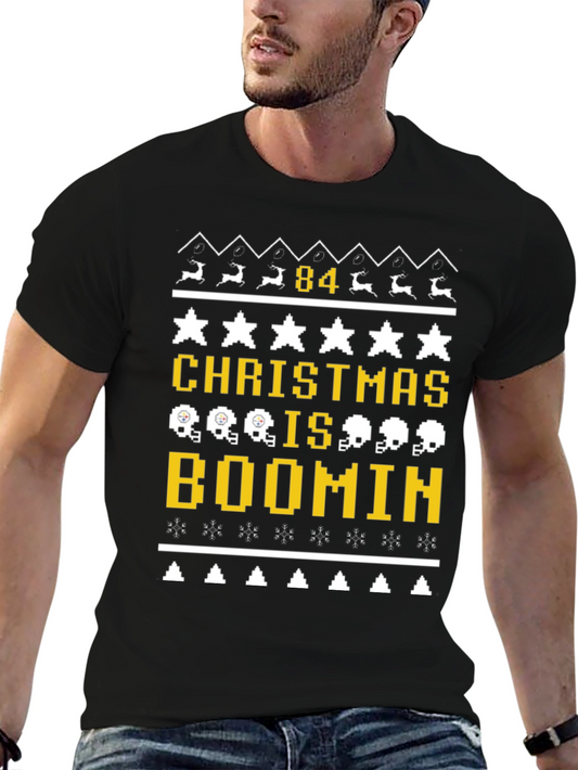 Christmas is Boomin Sweater Pattern T-Shirt
