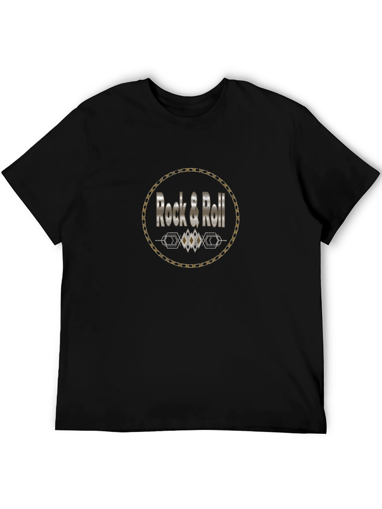 Rock & Roll Graphic Tee - Classic Black T-Shirt