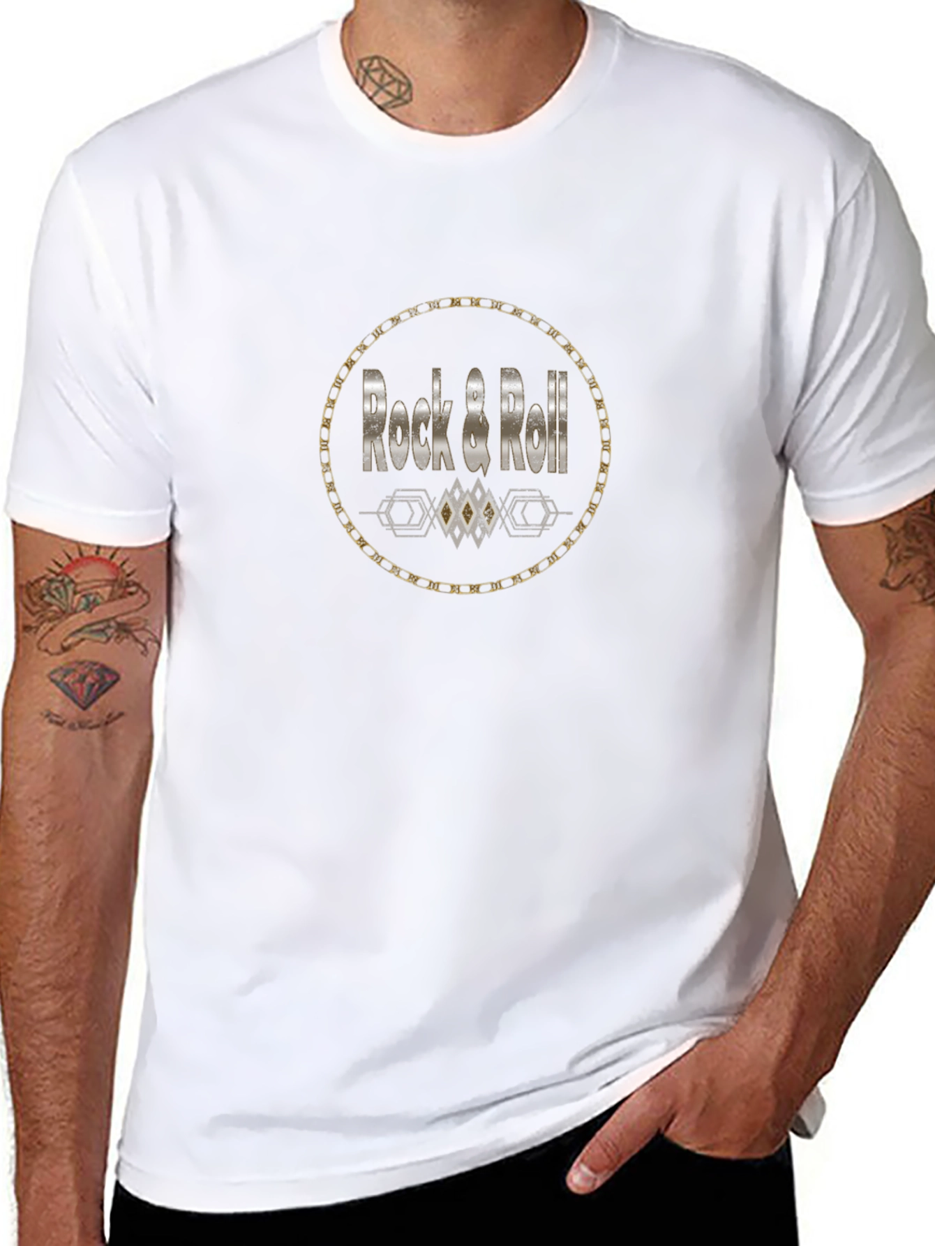Rock & Roll Graphic Tee - Classic Black T-Shirt