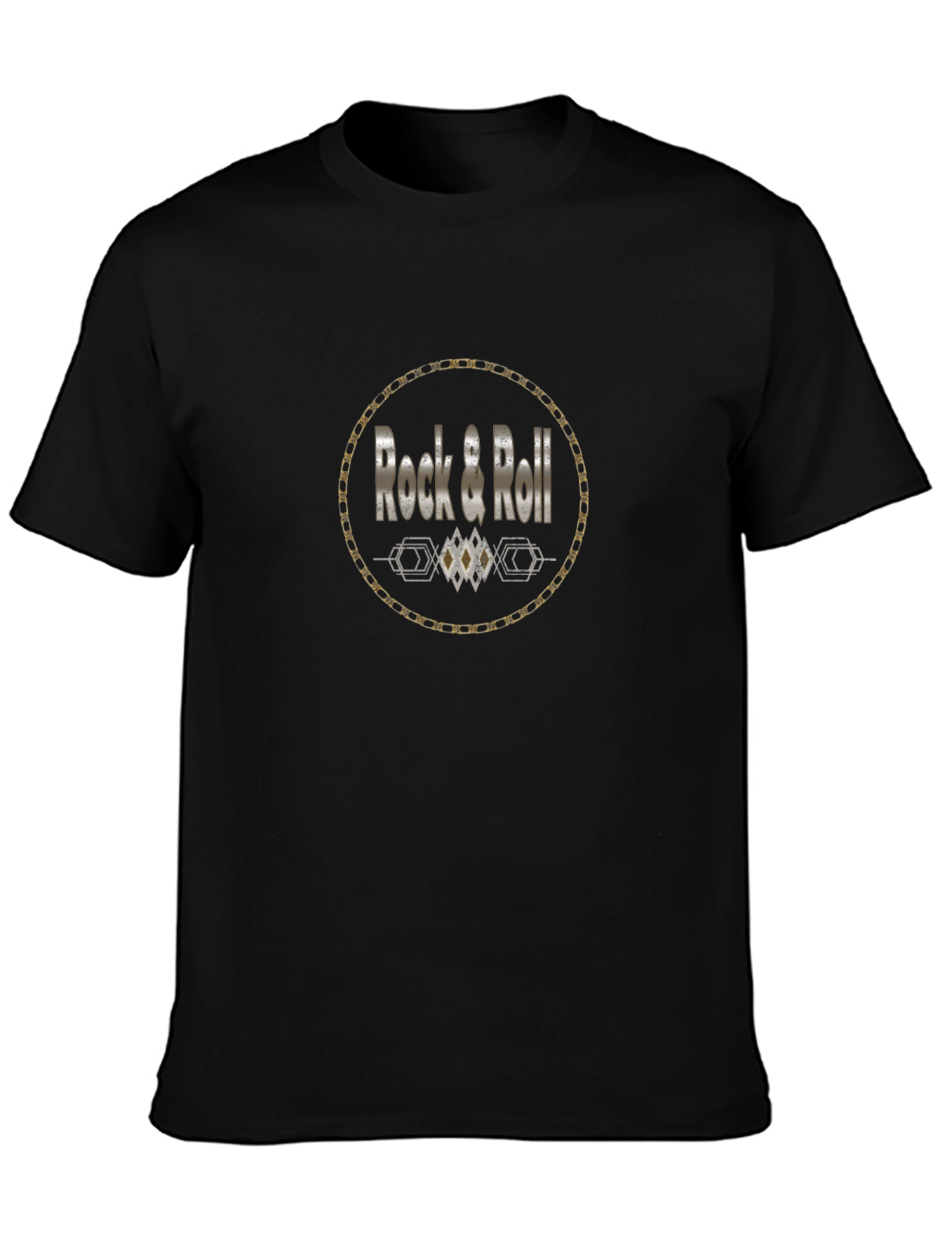 Rock & Roll Graphic Tee - Classic Black T-Shirt