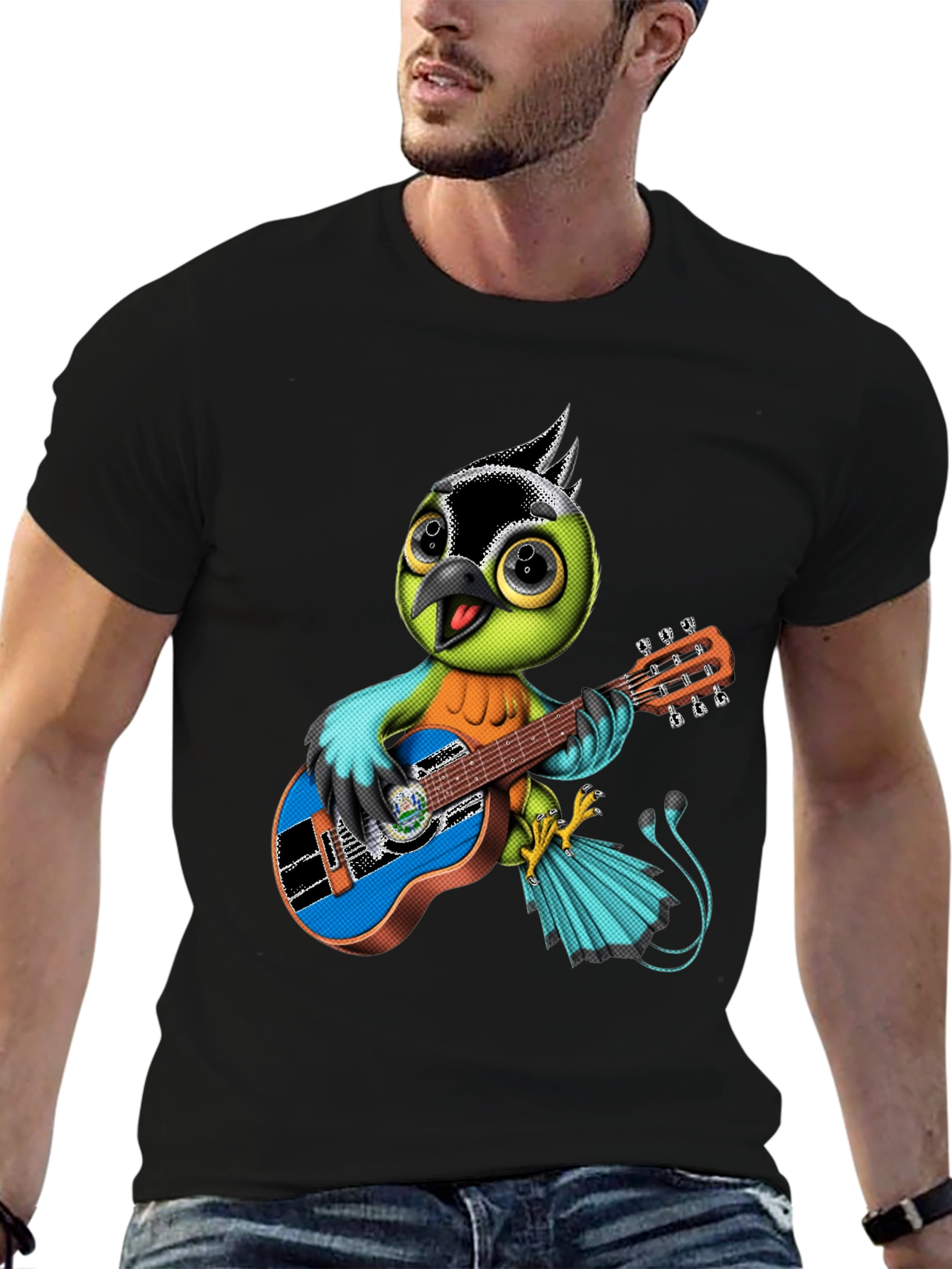 Bird Playing Guitar T-Shirt
