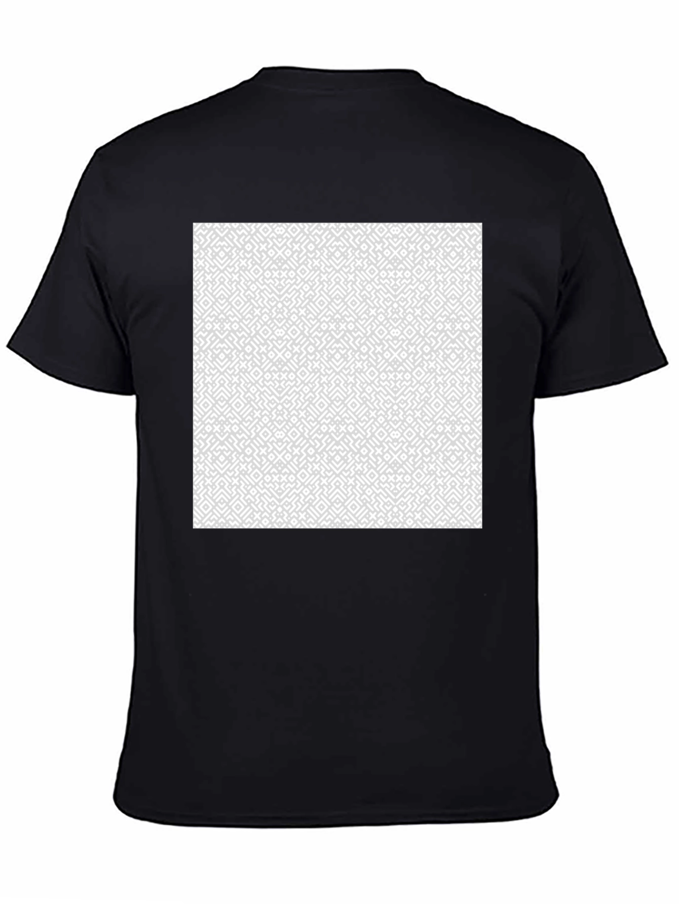 Geometric Pattern Tee - Stylish Black Shirt
