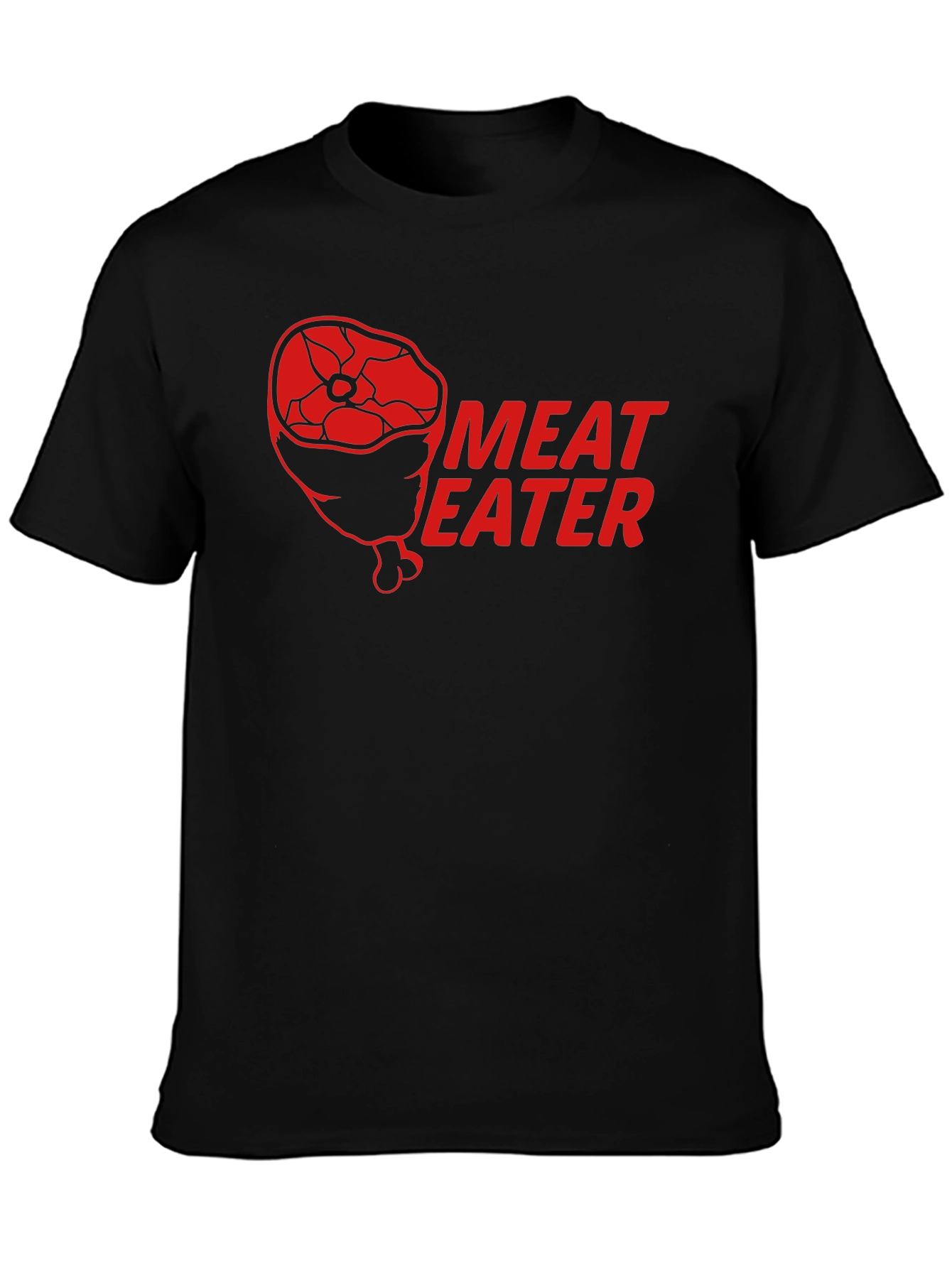 Meat Eater Graphic Print Black T-Shirt