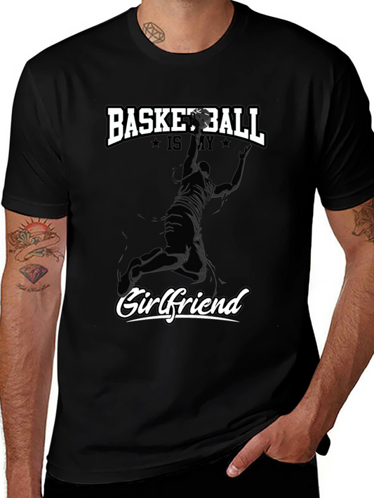 Basketball Is My Girlfriend Black T-Shirt