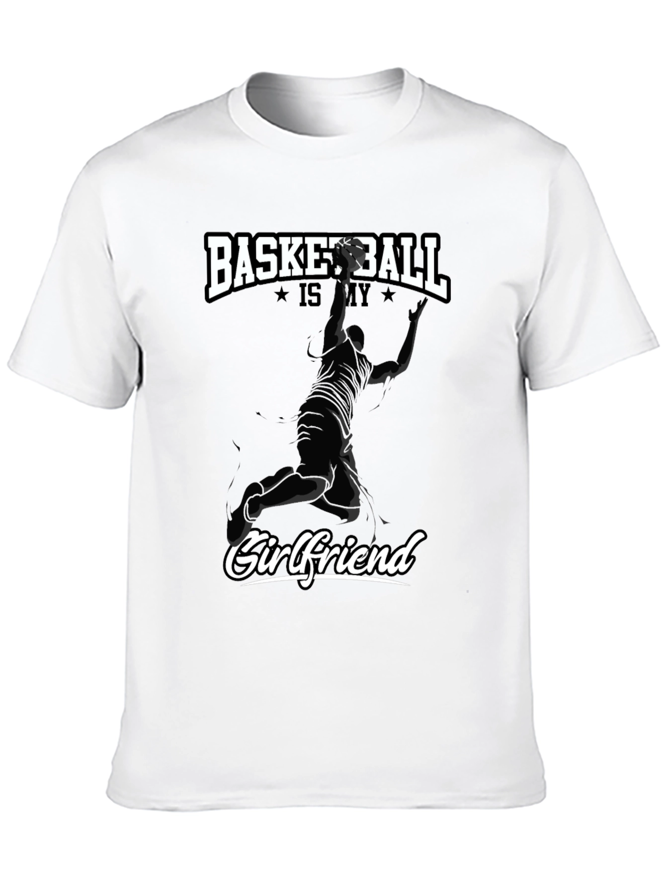 Basketball Is My Girlfriend Black T-Shirt