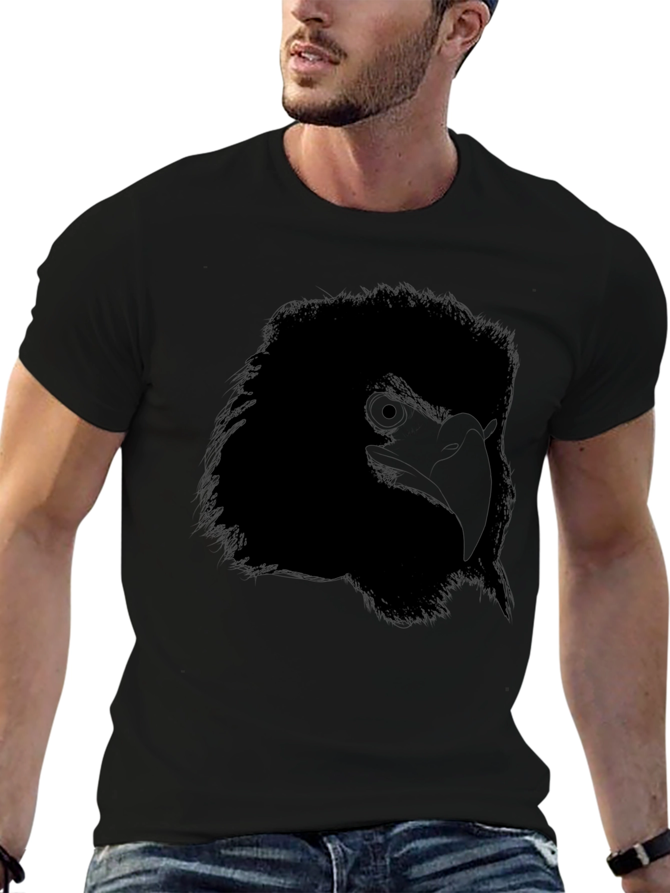 Black Bird Graphic Tee - Mens Stylish Casual Top