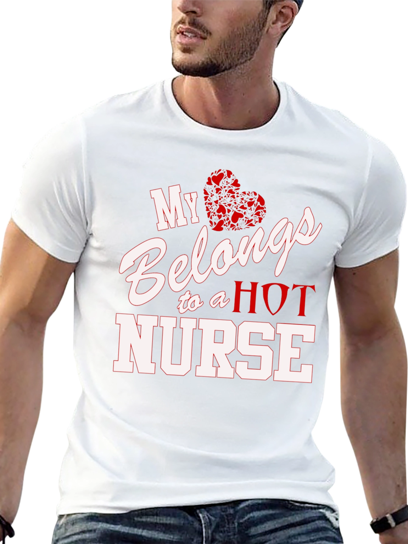 My Heart Belongs To A Hot Nurse T-Shirt
