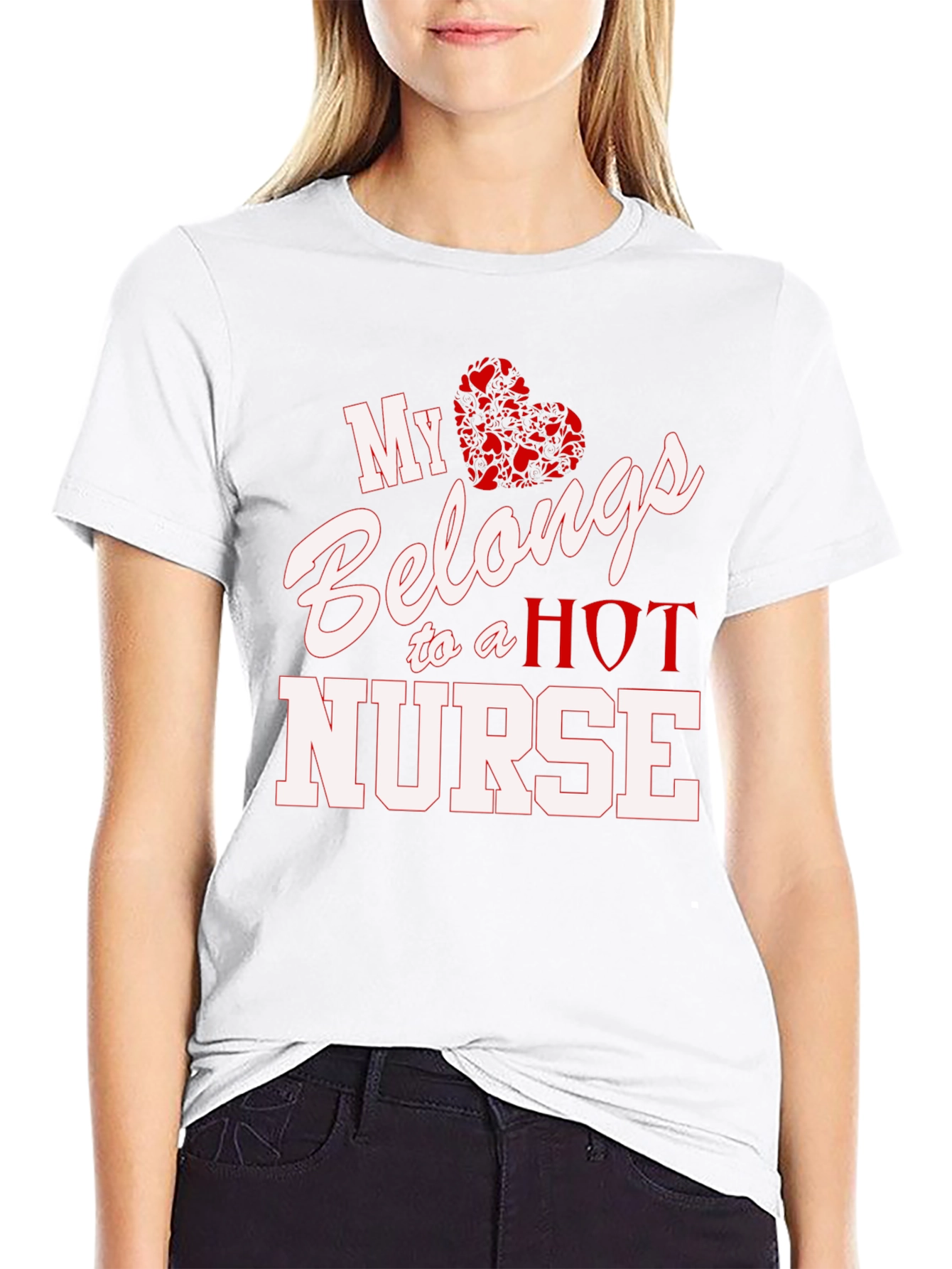 My Heart Belongs To A Hot Nurse T-Shirt