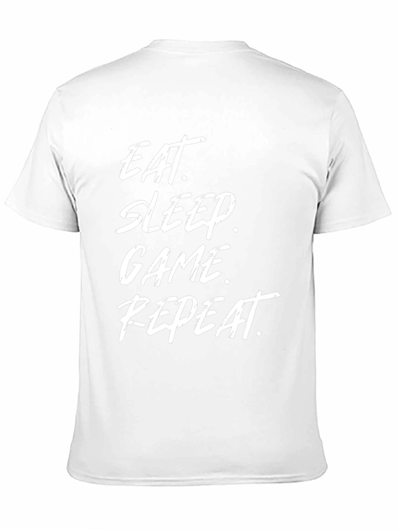 Eat Sleep Game Repeat Black Graphic T-Shirt