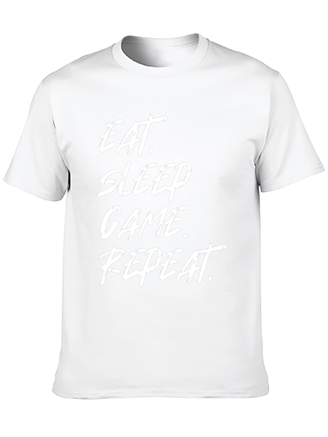 Eat Sleep Game Repeat Black Graphic T-Shirt