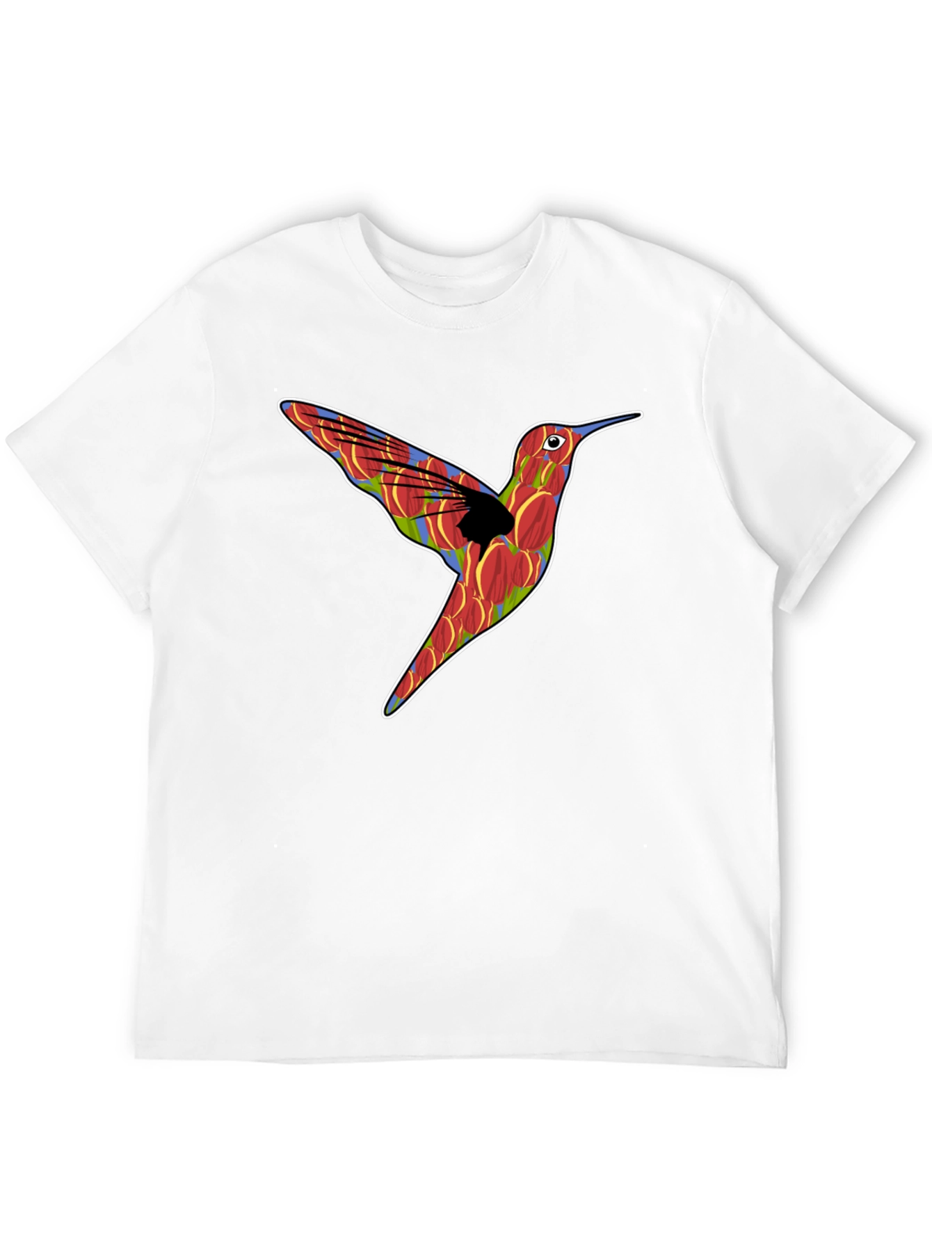 Hummingbird Graphic Print Mens Black T-Shirt
