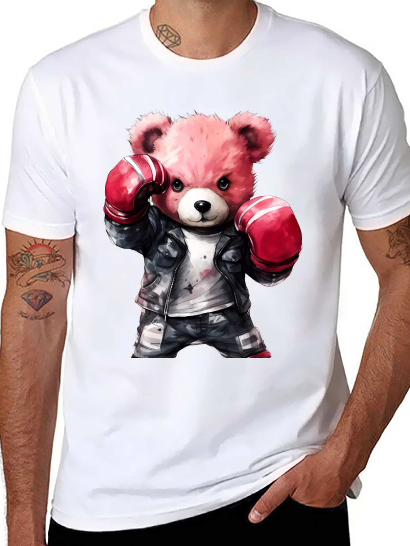 Boxing Bear Graphic Tee - Punchy Style