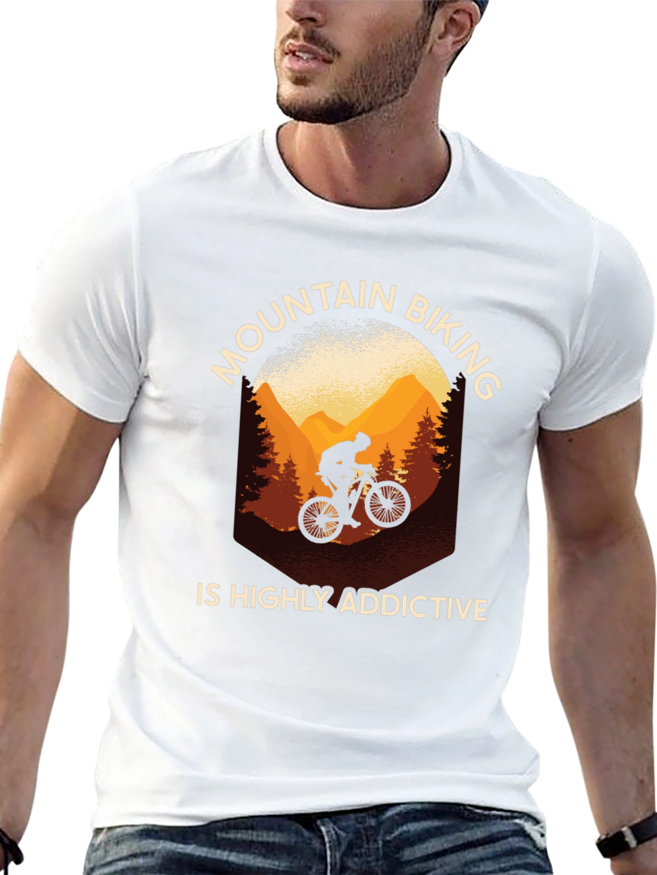 Mountain Biking Addictive Graphic Tee