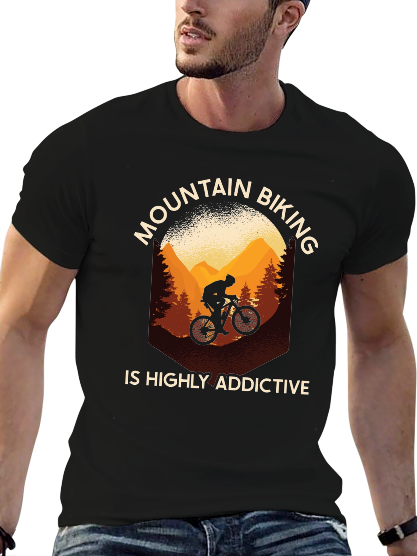 Mountain Biking Addictive Graphic Tee