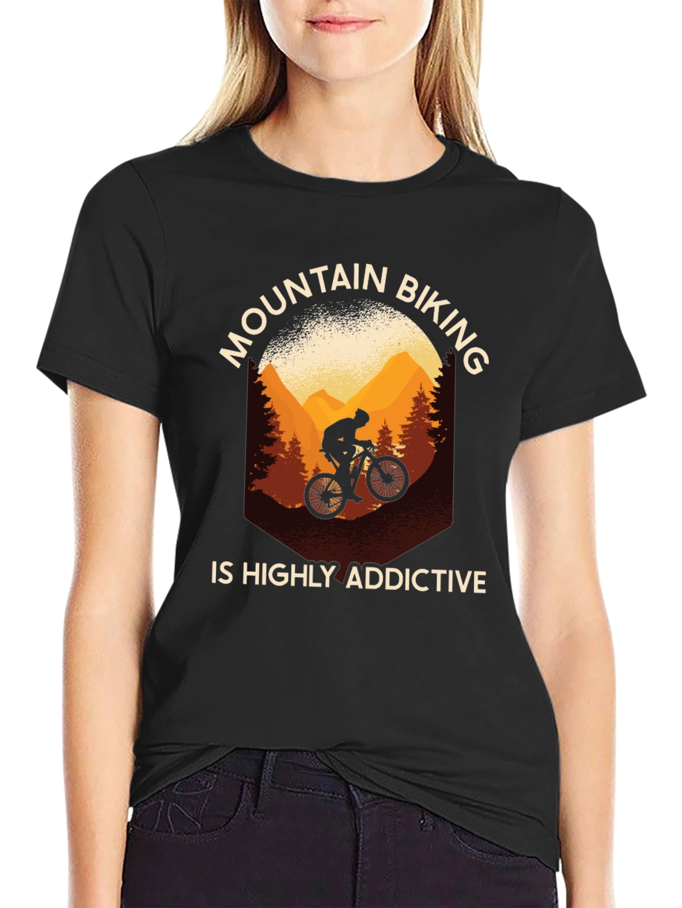 Mountain Biking Addictive Graphic Tee