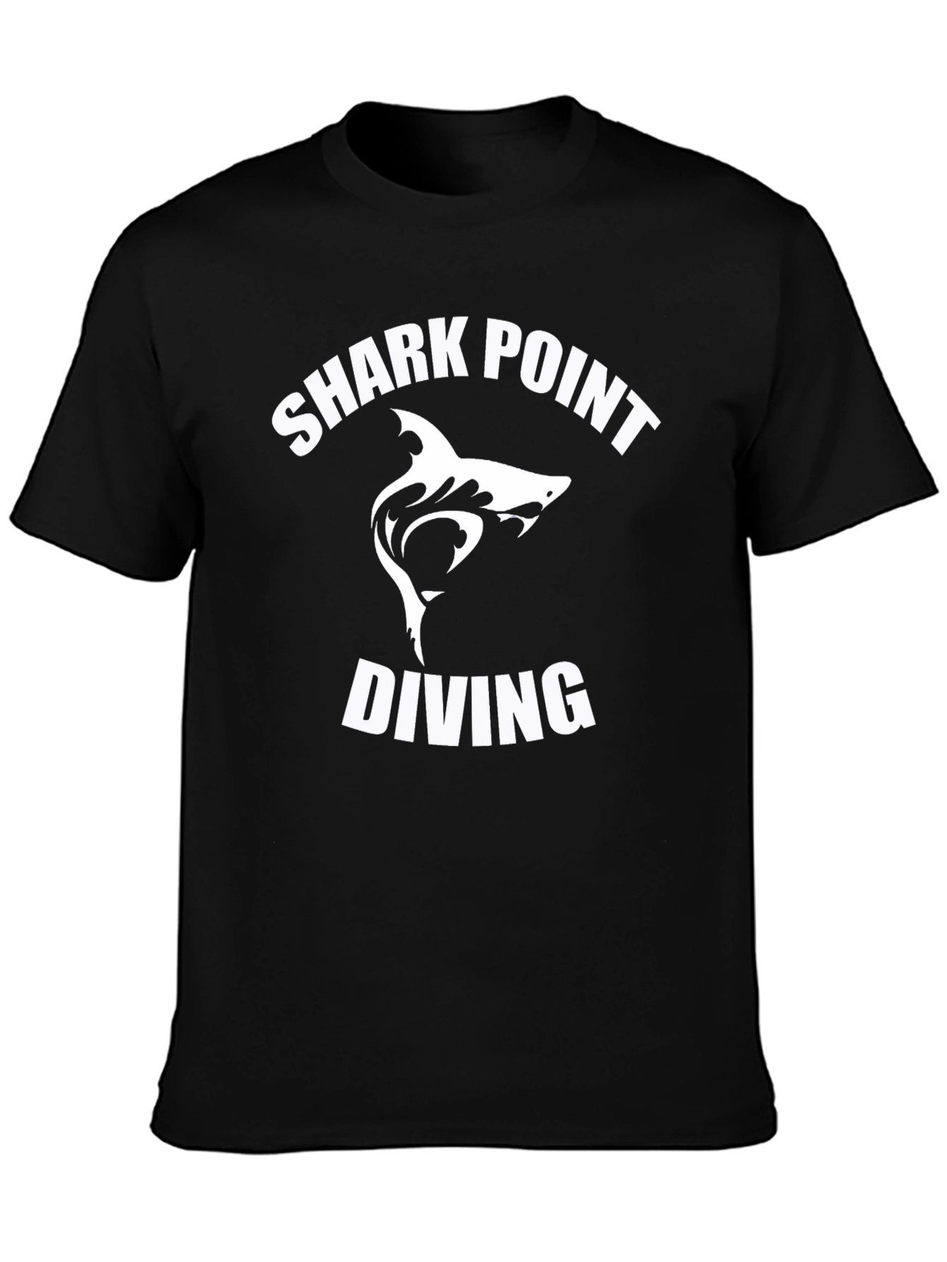 Shark Point Diving T-Shirt - Black Dive Tee
