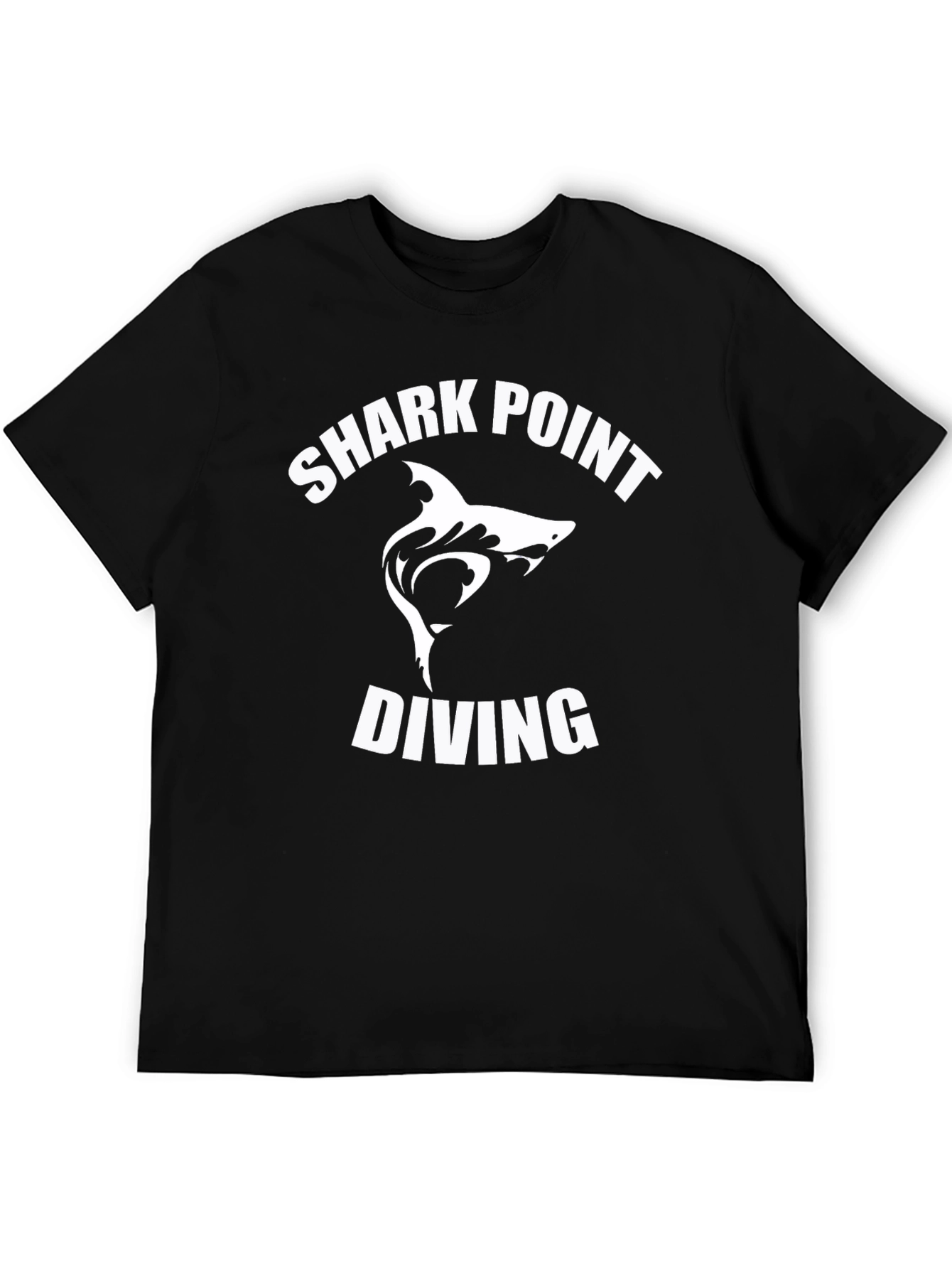 Shark Point Diving T-Shirt - Black Dive Tee