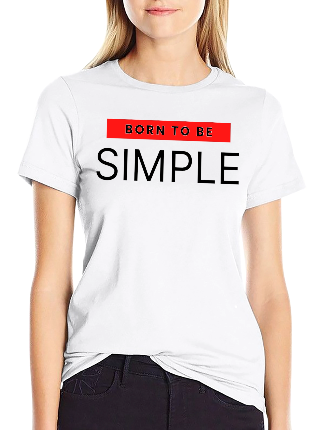 Born to be Simple Black Graphic Tee