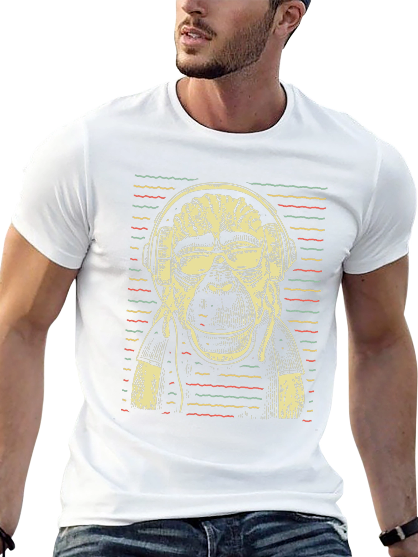 Cool Ape DJ Graphic T-Shirt - Black Cotton Tee