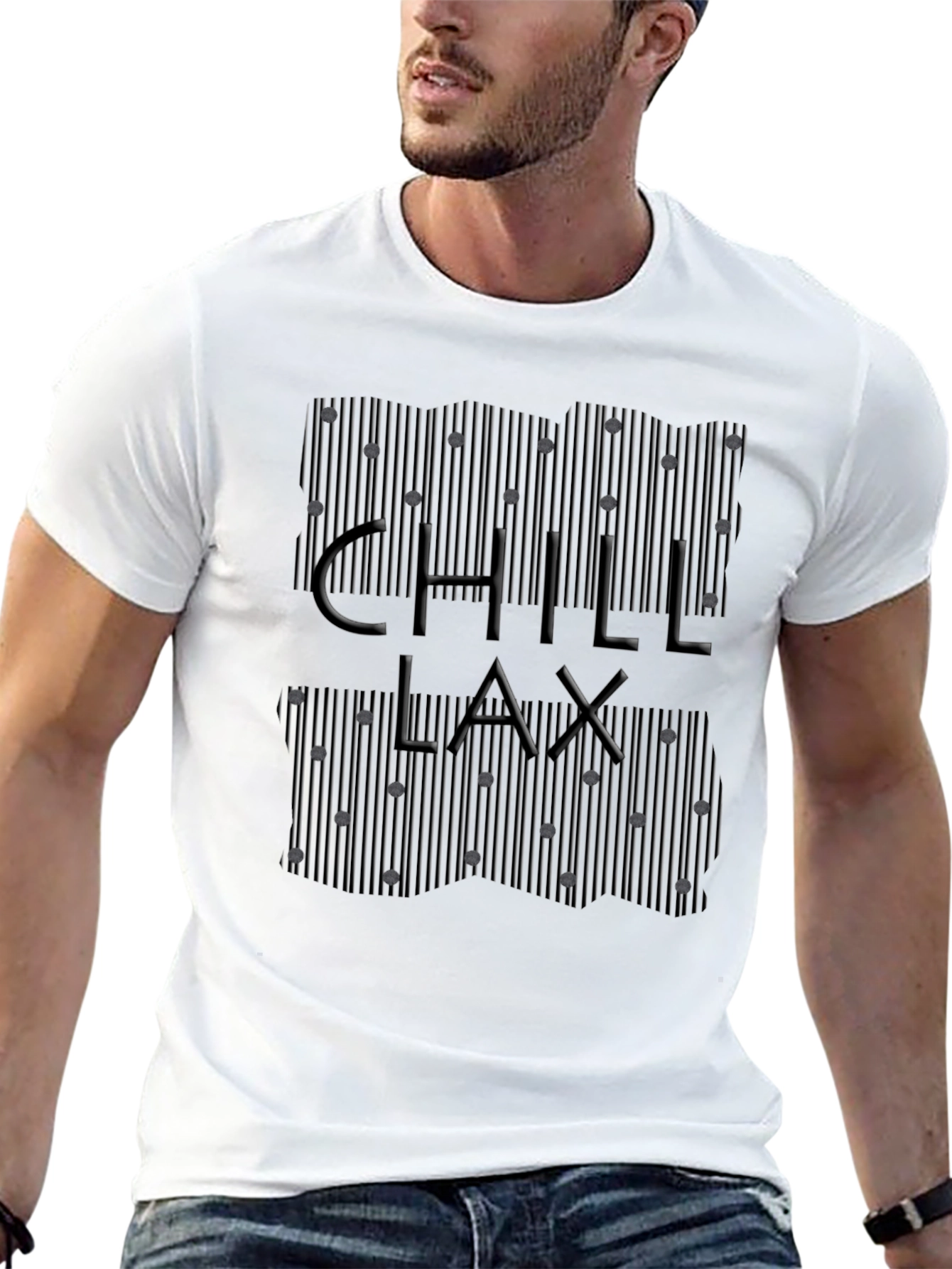 Chill Lax T-Shirt - Modern Striped Design